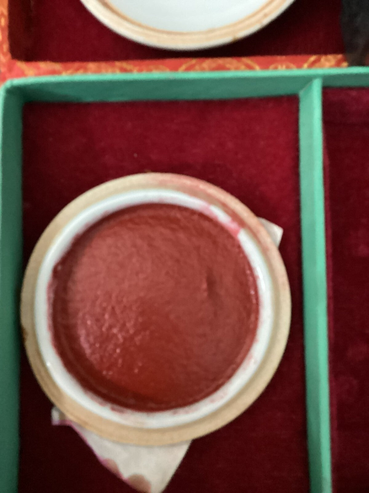Vintage Asian Jade Stamp Box Set With Red Wax