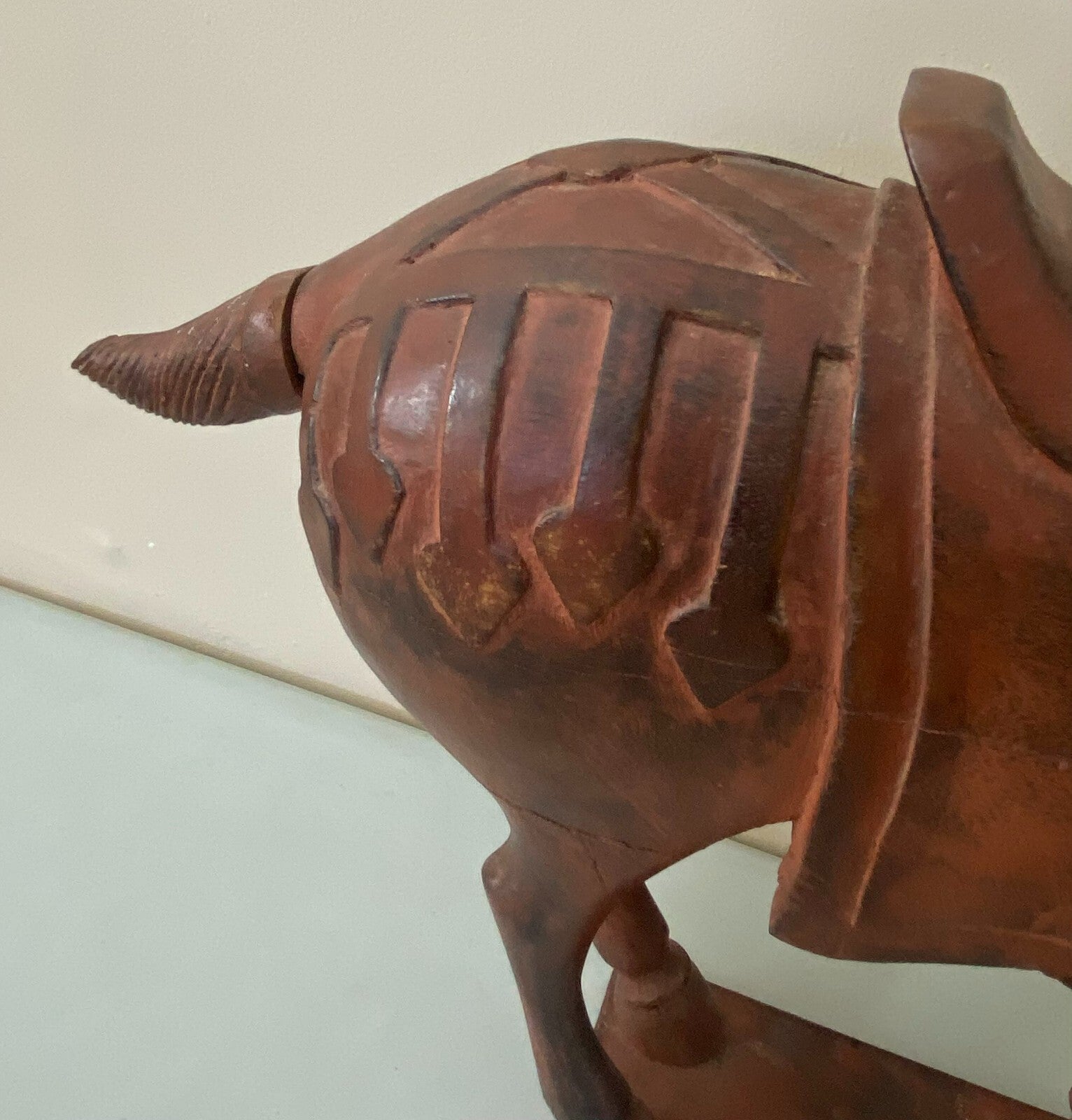 Wooden Brown Collectible Hand Carved Horse