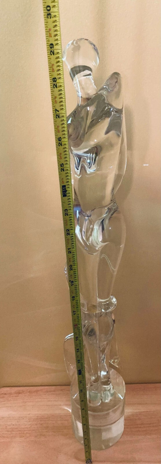 Tall Heavy Murano Glass Sculpture Collectible Display Decoration Girl & Swan