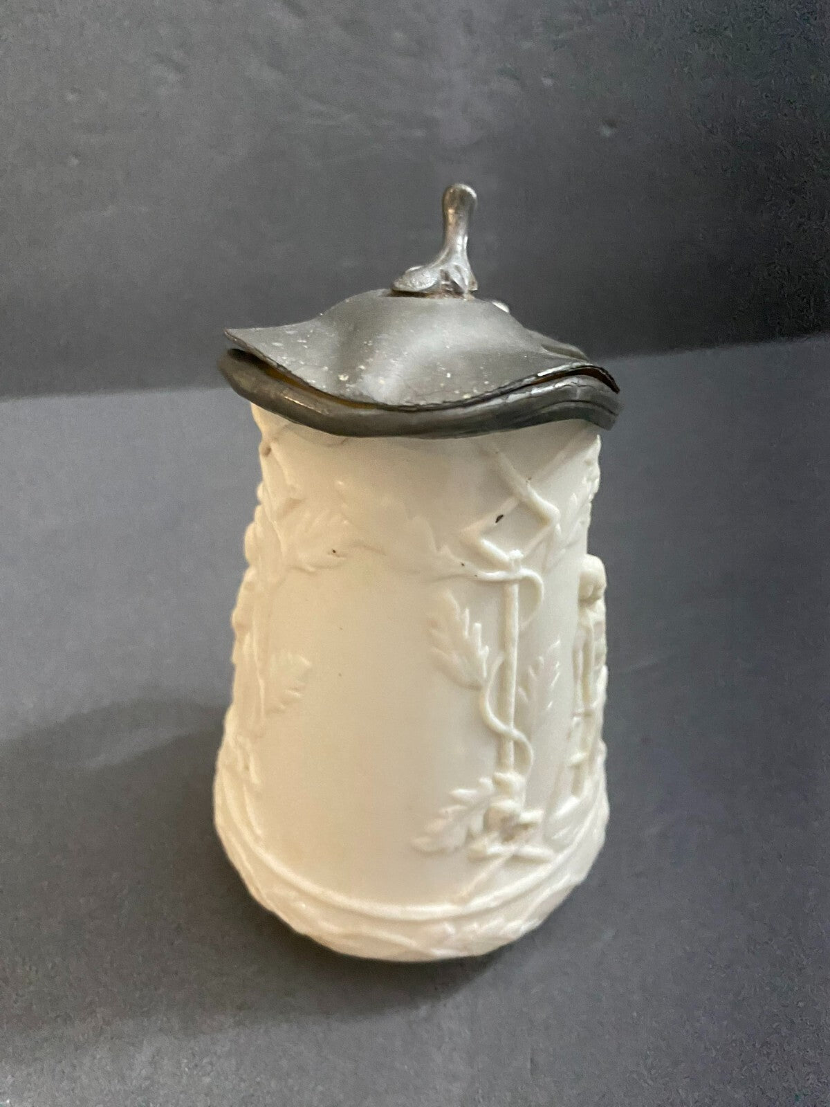 Rare Antique 1850 Parian Porcelain Small Cain & Abel Abolitionist Stoneware Jug