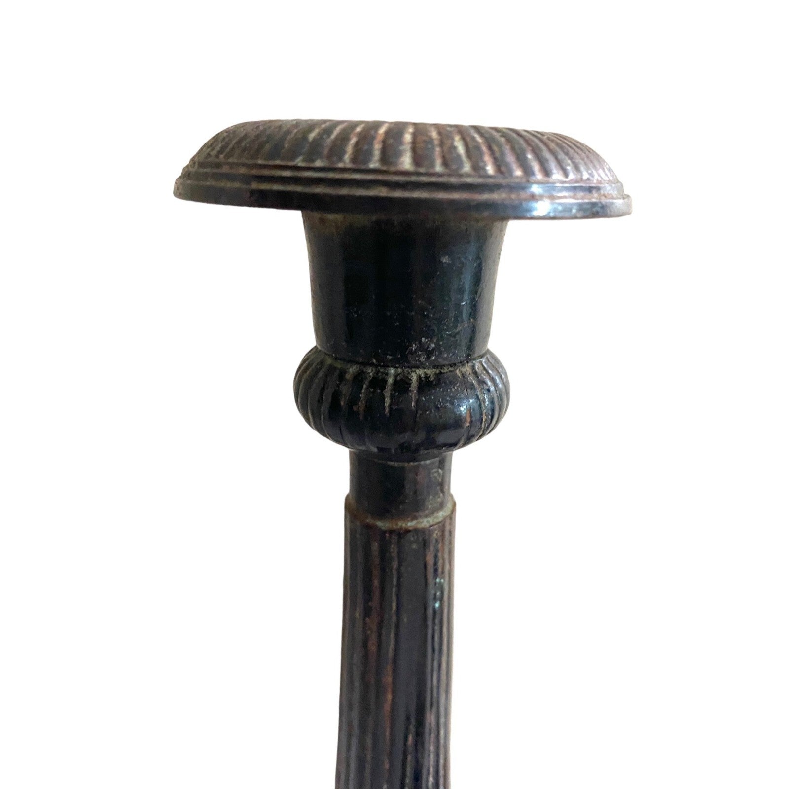 Stunning set of 3 Mid Century brass candle holders