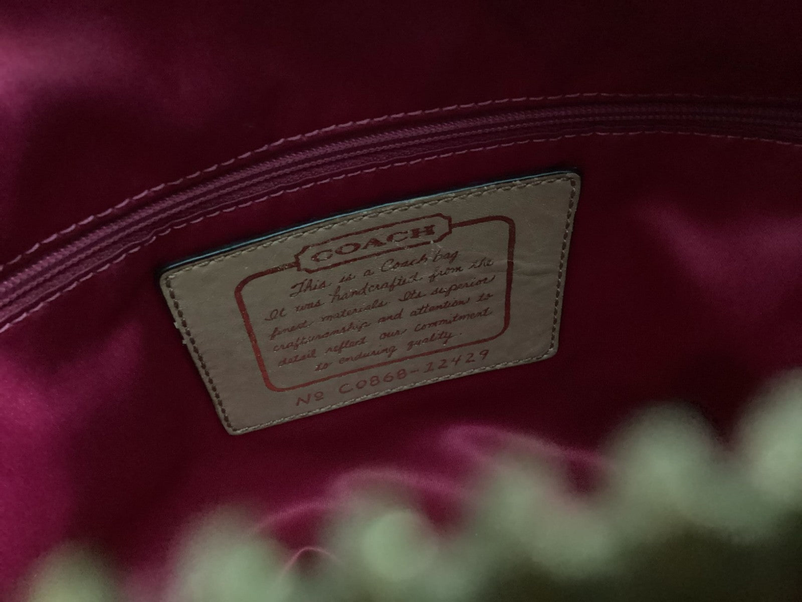 Coach Signature Double Handle Canvas Leather Women's Tote Bag