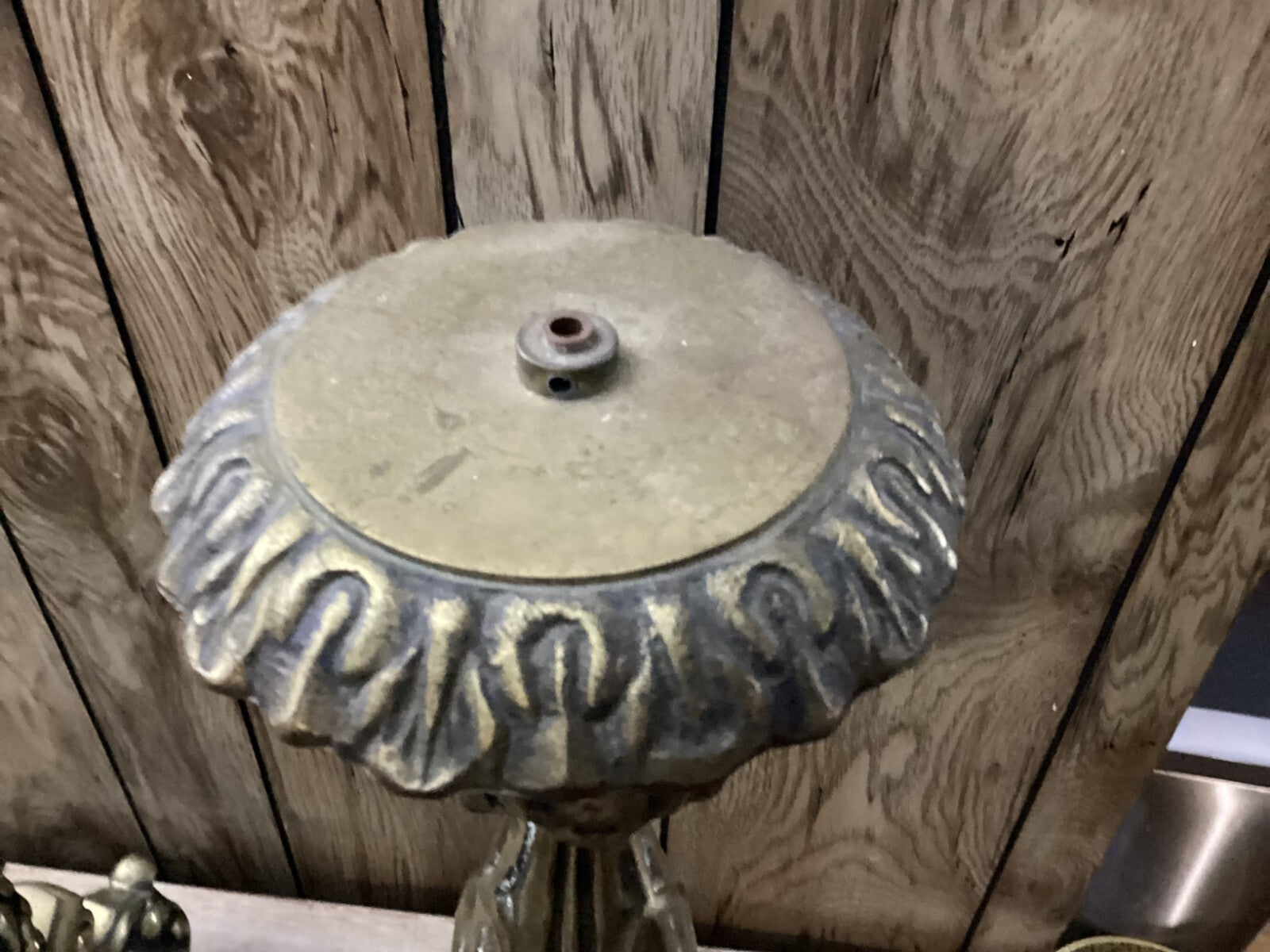 2 Antique Golden Solid Brass Candlestick Holders For Display