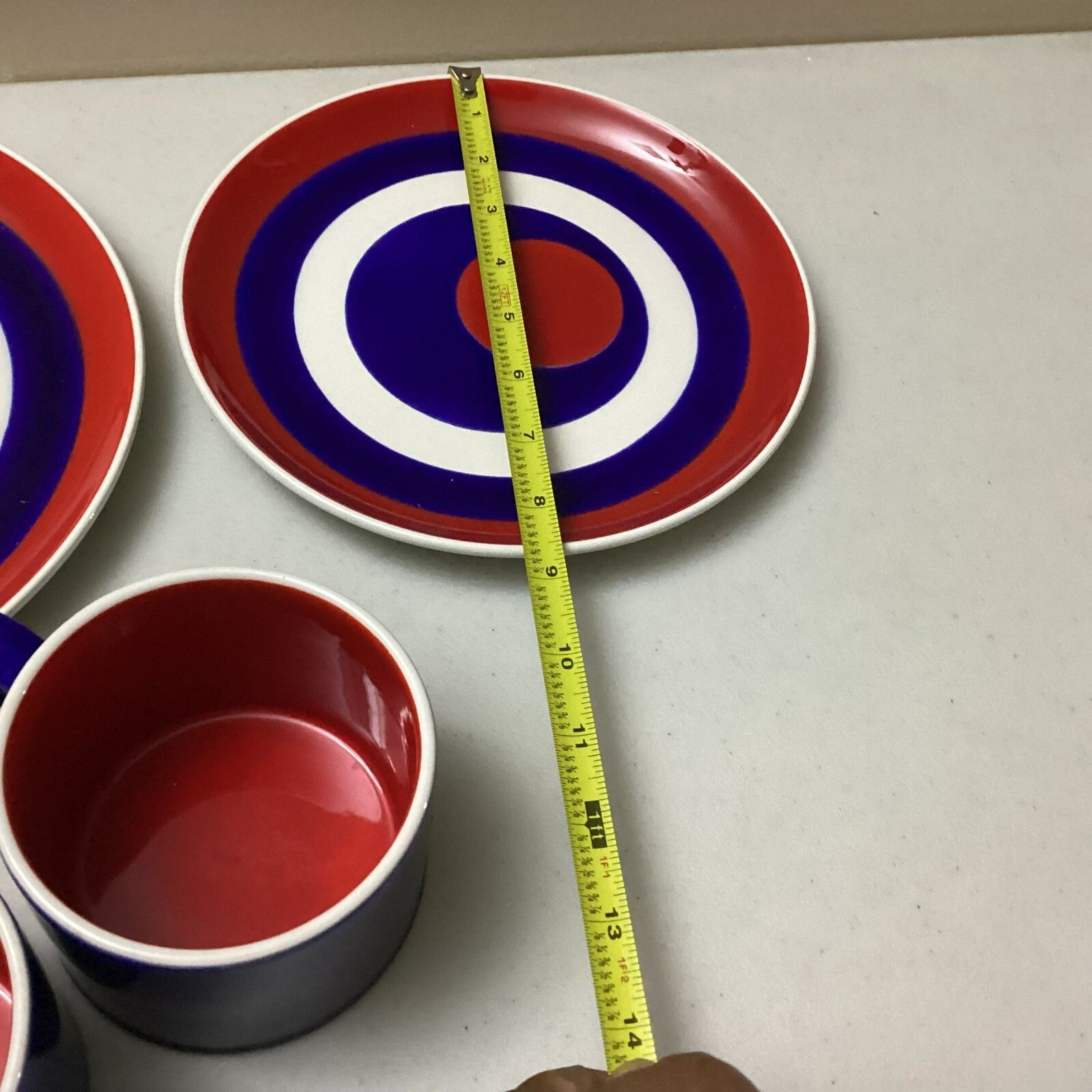Set Of Mancioli Italian Modernist 2 Plates 3 Mugs