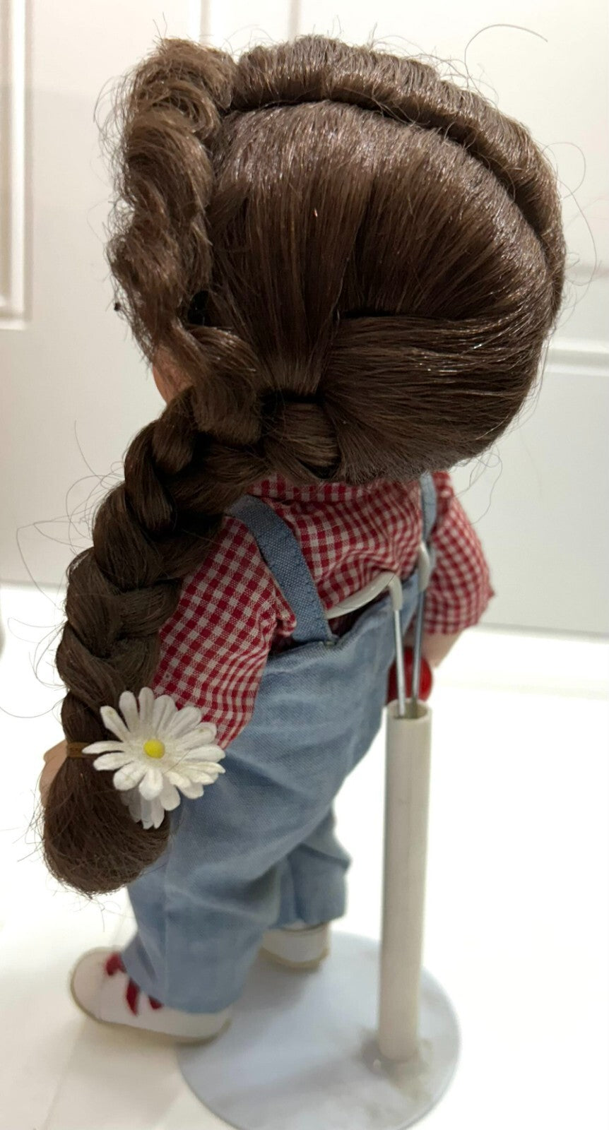 Vintage Collectible Free Standing Display 10.5 Inches Brown Hair Campbell Doll