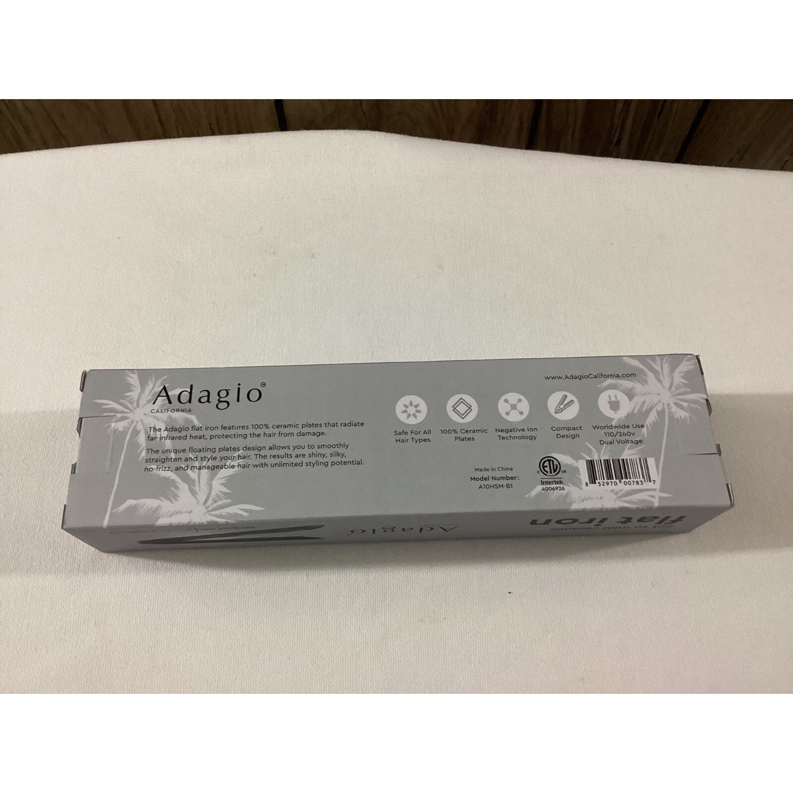 Adagio Ceramic Flat Iron Not so Mini new boxed