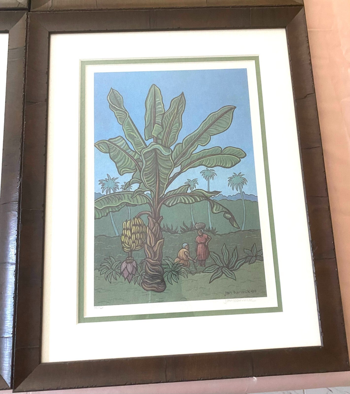 Set of 4 Wall Hanging Watercolor Arts By Jan Warwick