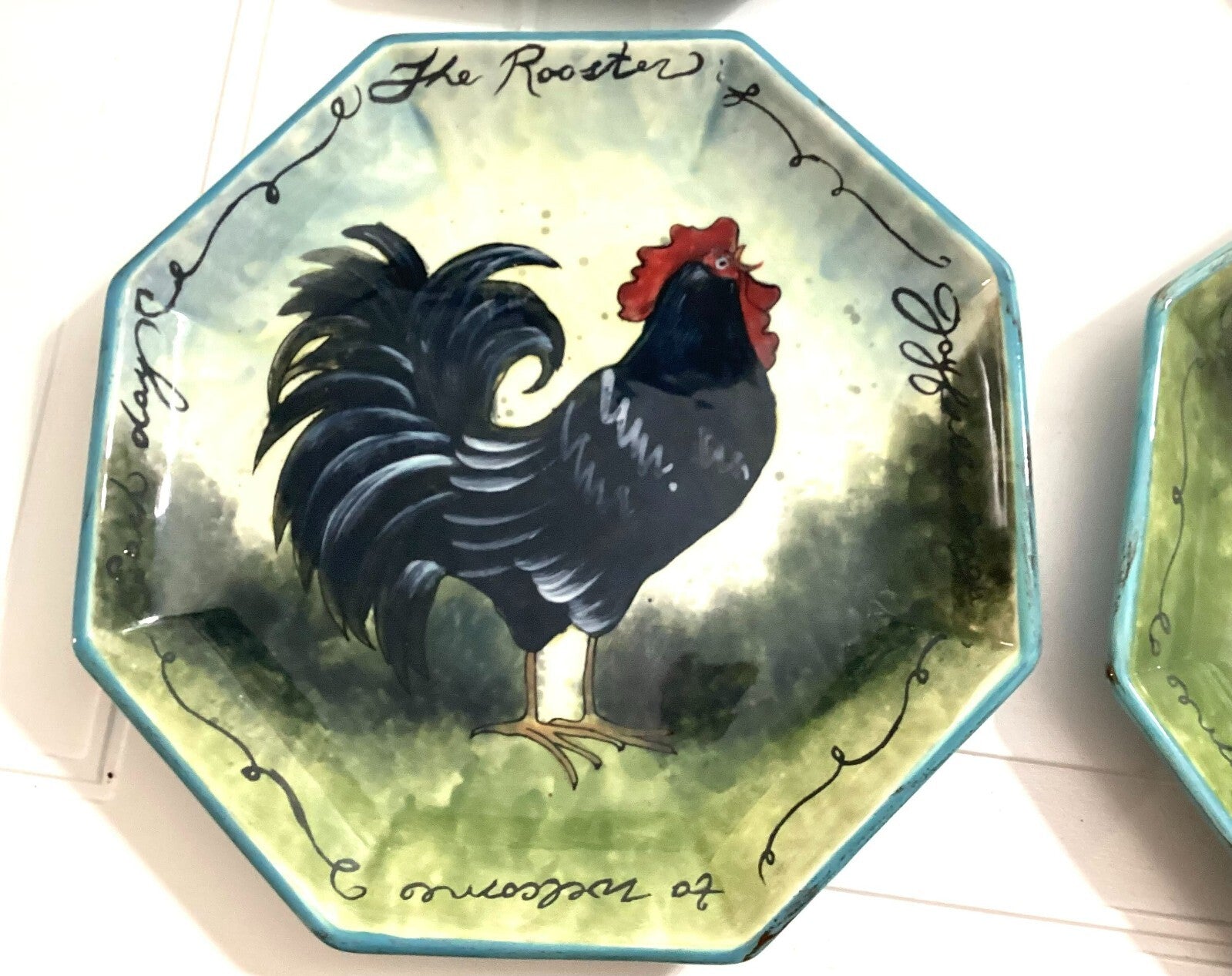 Lot Of 4 Susan Winget Certified International Decorative Rooster Plate