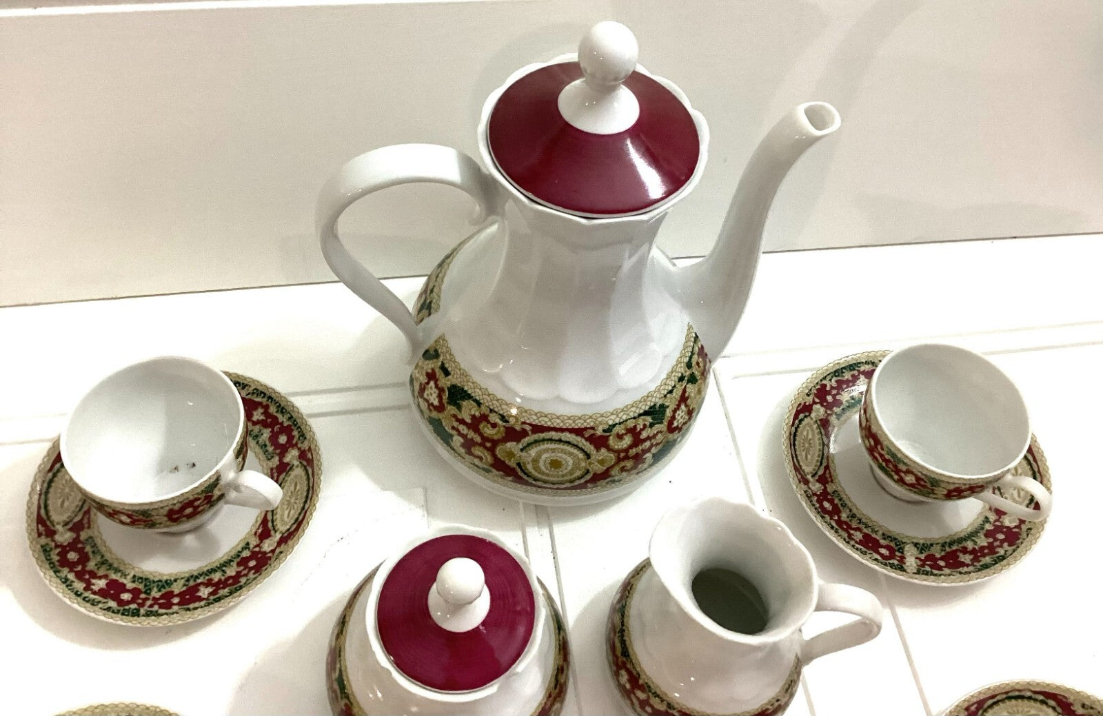 Vintage Edelstein Bavaria Tea Set With Lidded Sugar And Creamer