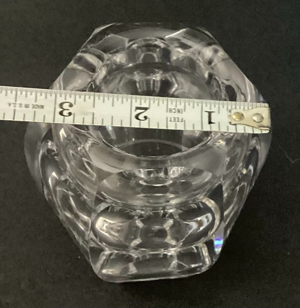 Octagonal Shaped Heavy Crystal Small Vase/Paperweight