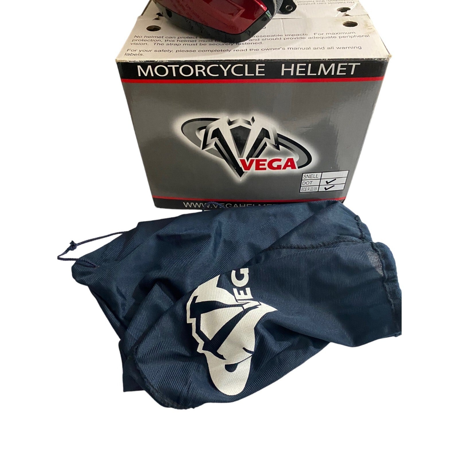 Vega Motocycle Helmet new boxed Color Candy red sz XL