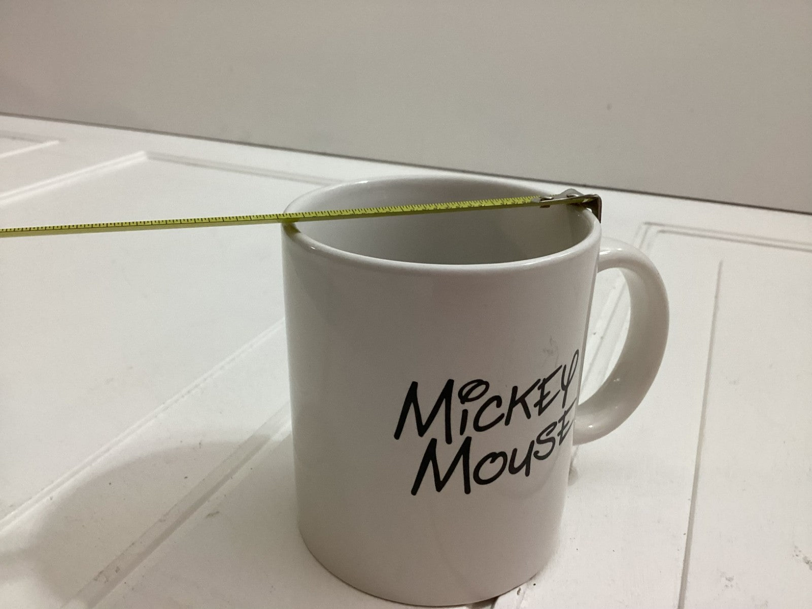 Disney Mickey Mouse Printed Name In Black Script White Mug