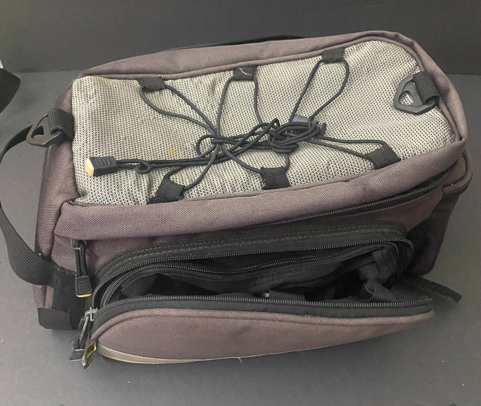 Sunlite Purple Black Zip Closure Camera Bag With Multiple Compartments