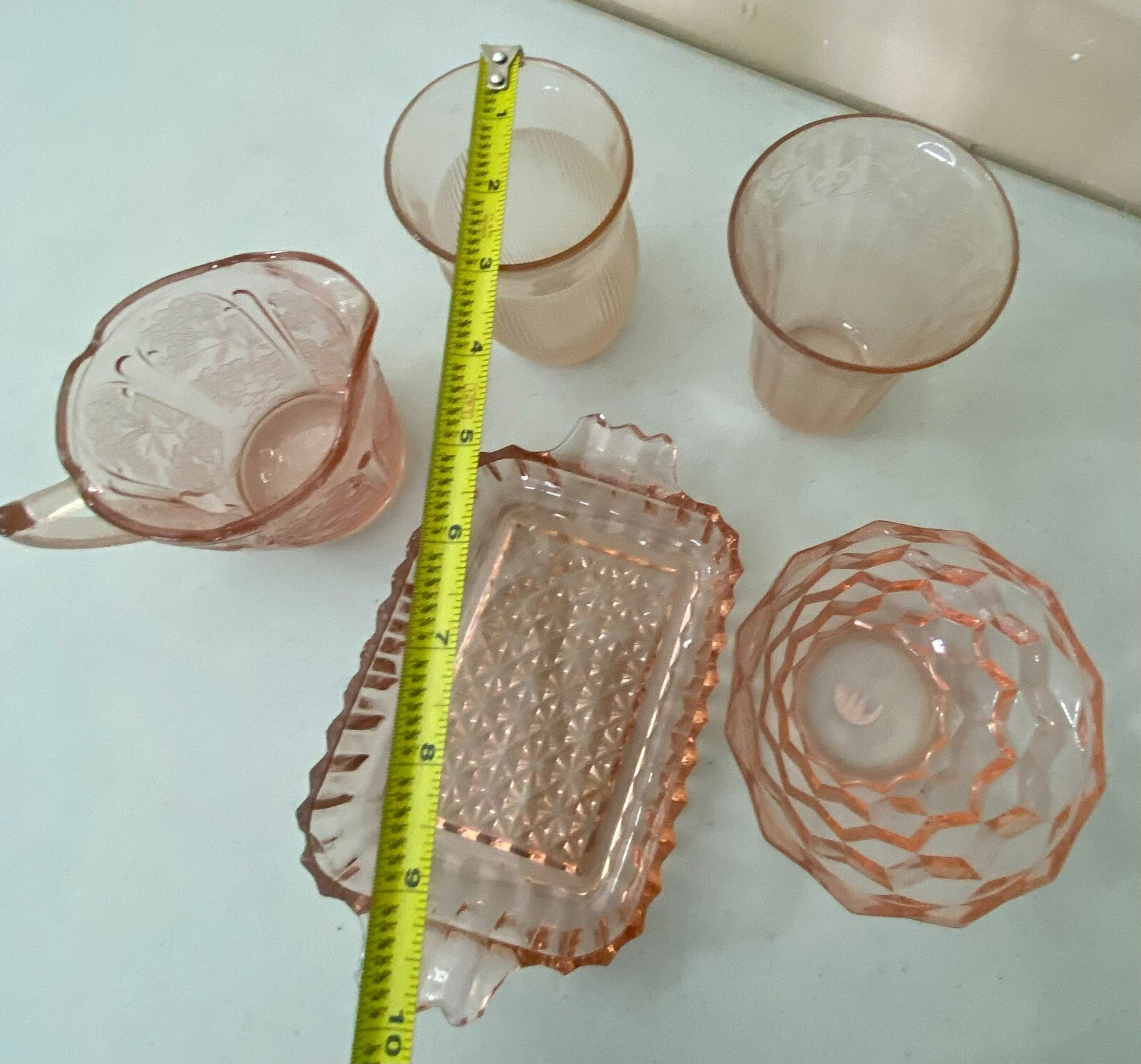 Set Of 5 Serving Depression Glass