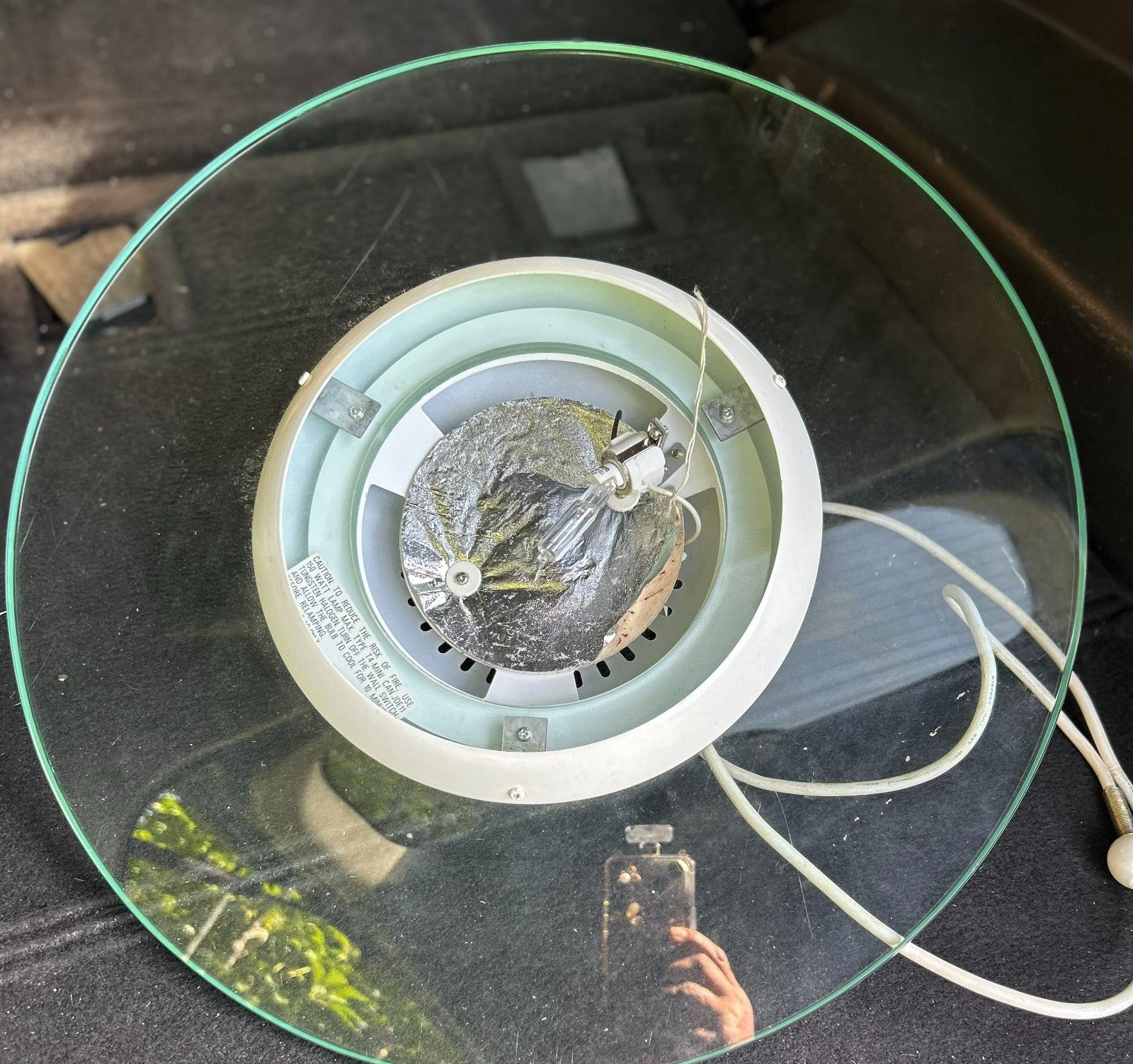 Vintage Clear Glass Round 150 Watts Max Chandelier