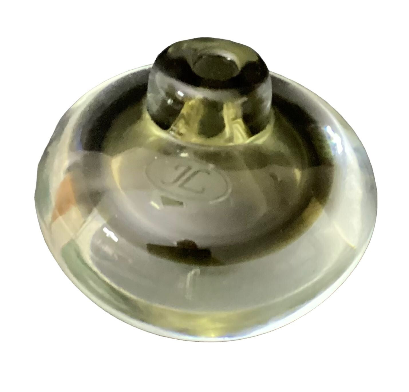 JL 3 X 5 Inches Round Shape Small Crystal Paperweight Style Bottle