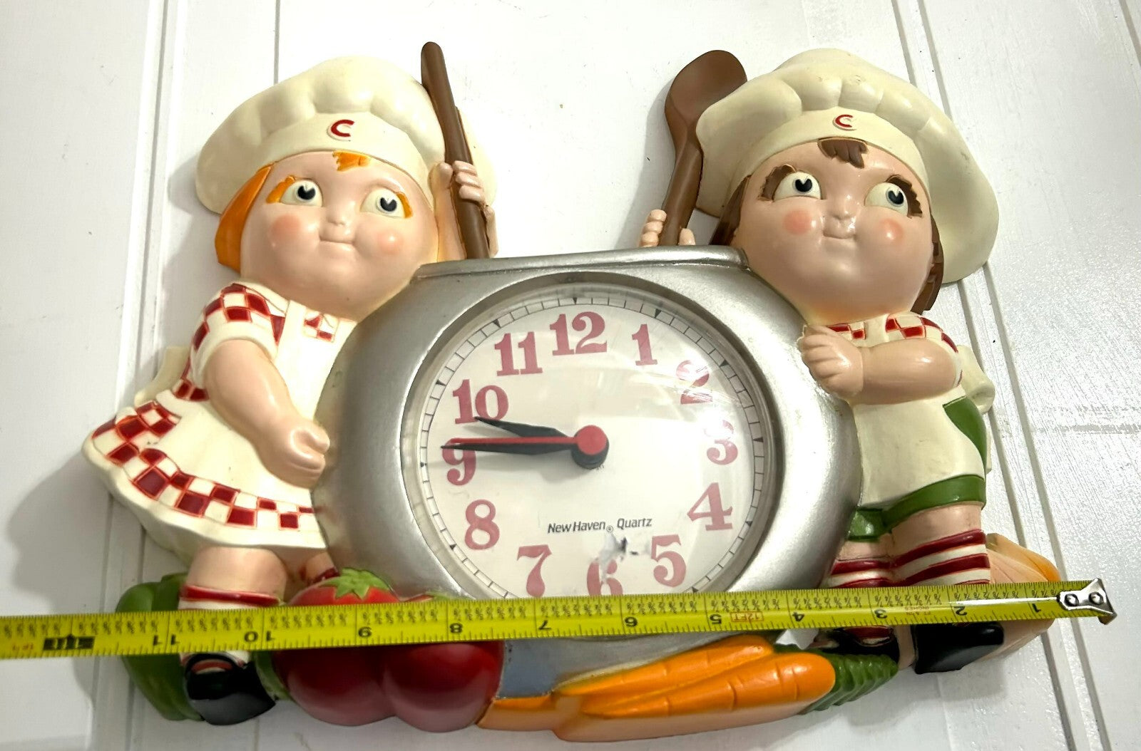 Vintage Campbell Soup Kids Chef Hanging Quartz Battery Operated Clock