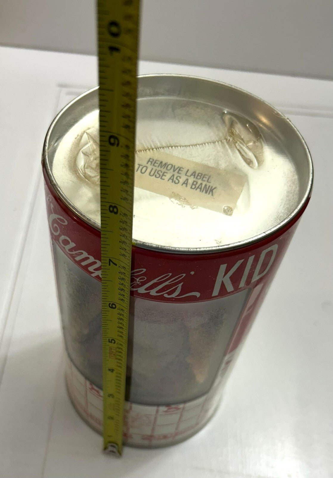 1998 Campbell's Soup Kids 7.5 Inch Junior Series Round Metal Bank - Collectibles