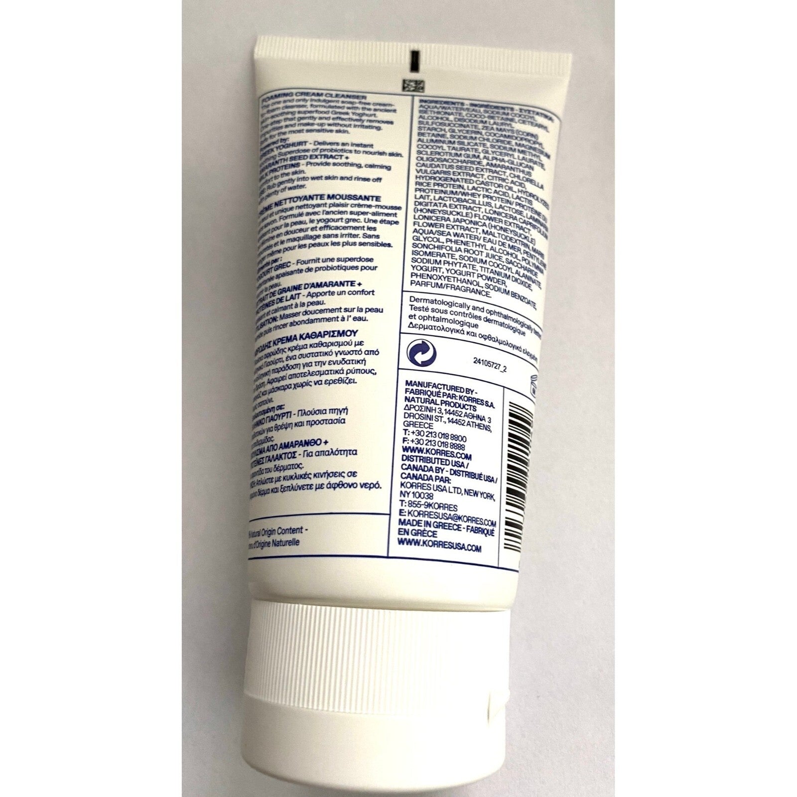 Korres Foaming Cream Cleanser 6 oz