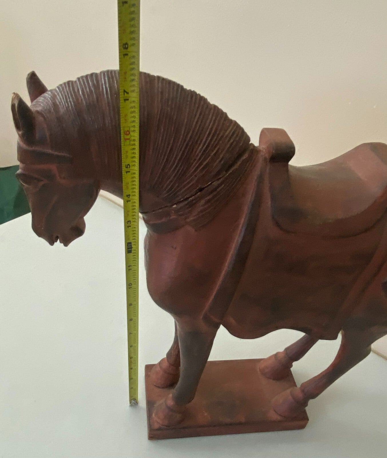 Wooden Brown Collectible Hand Carved Horse