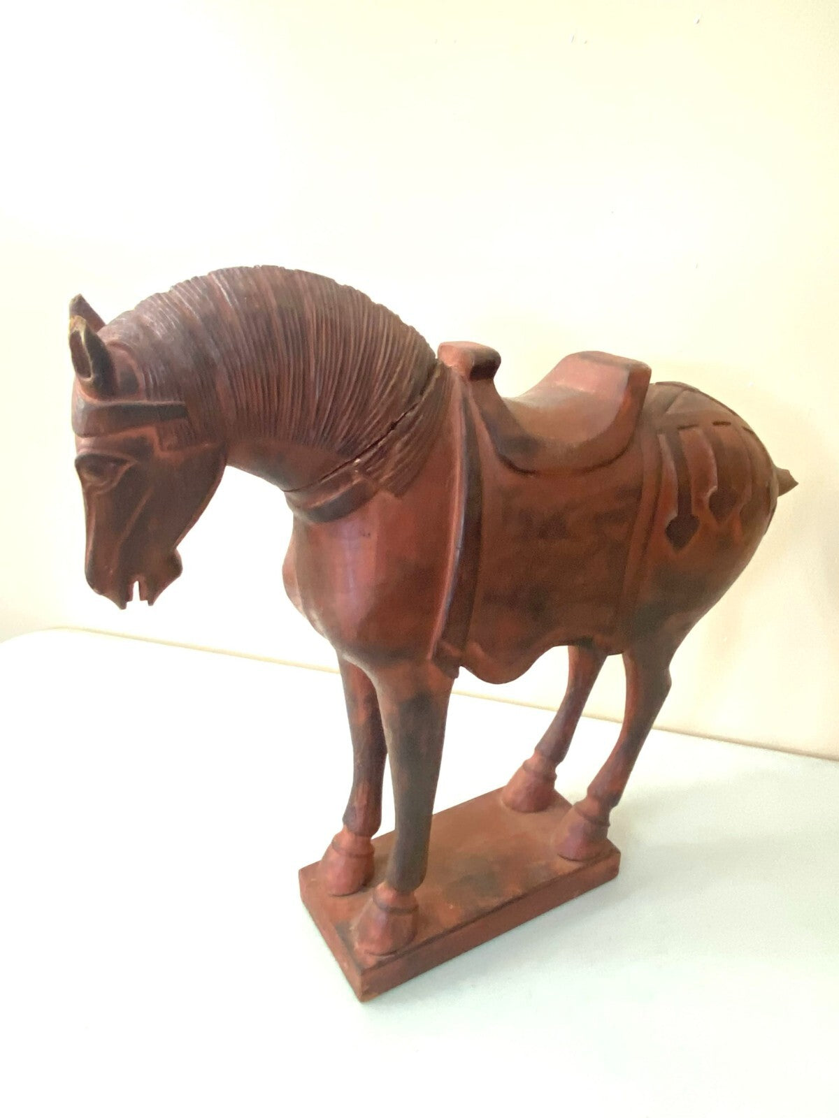 Wooden Brown Collectible Hand Carved Horse