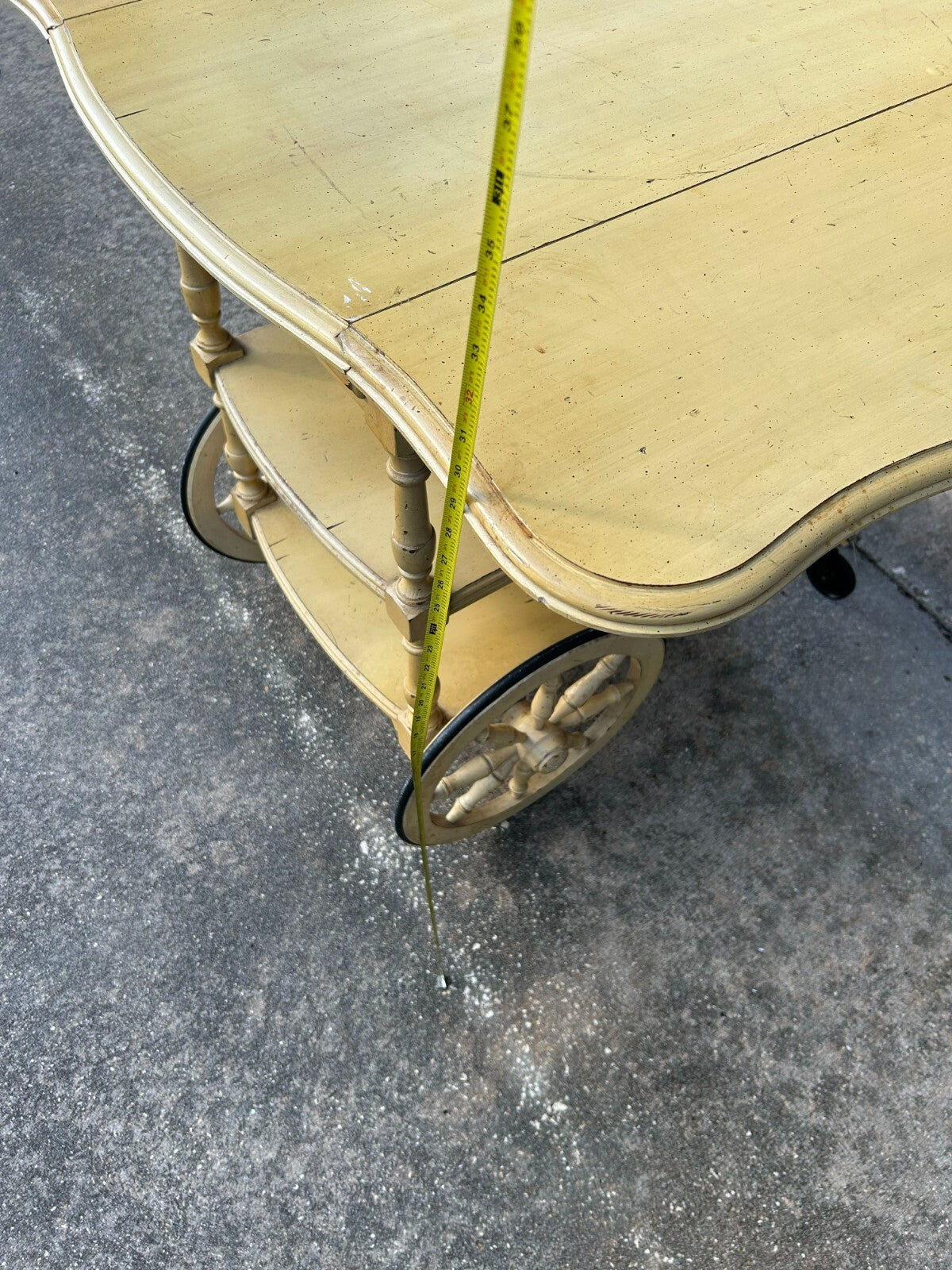 Vintage Ethan Allan Wooden Tea Cart