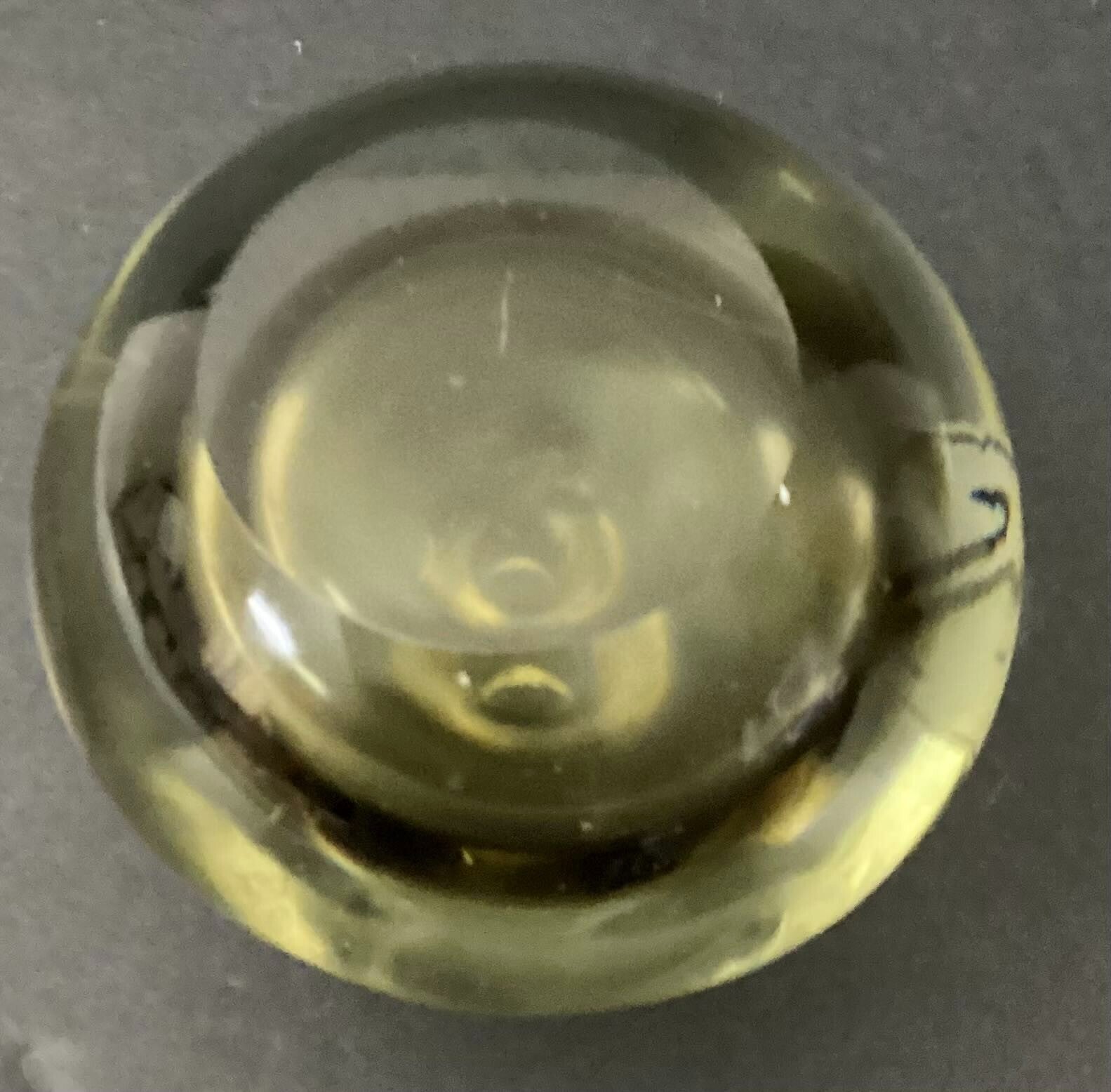 JL 3 X 5 Inches Round Shape Small Crystal Paperweight Style Bottle