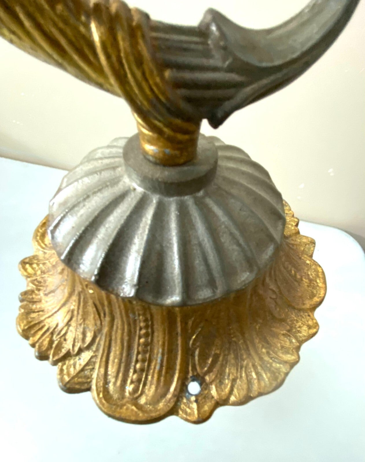Vintage Lot Of 2 Brass Wall Candle Holder Sconces