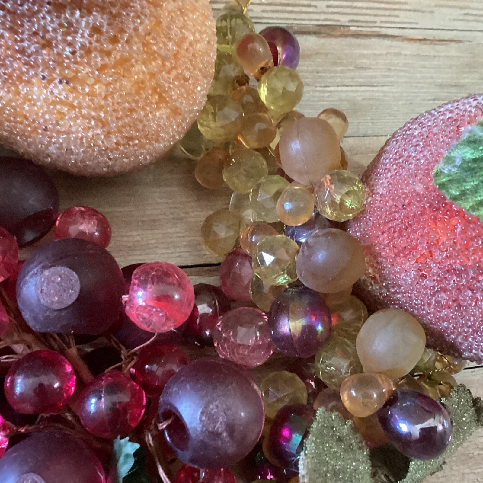 Assorted Kitchen And Dining Table Decoration Centerpiece Frosted Fruits 12 Pcs