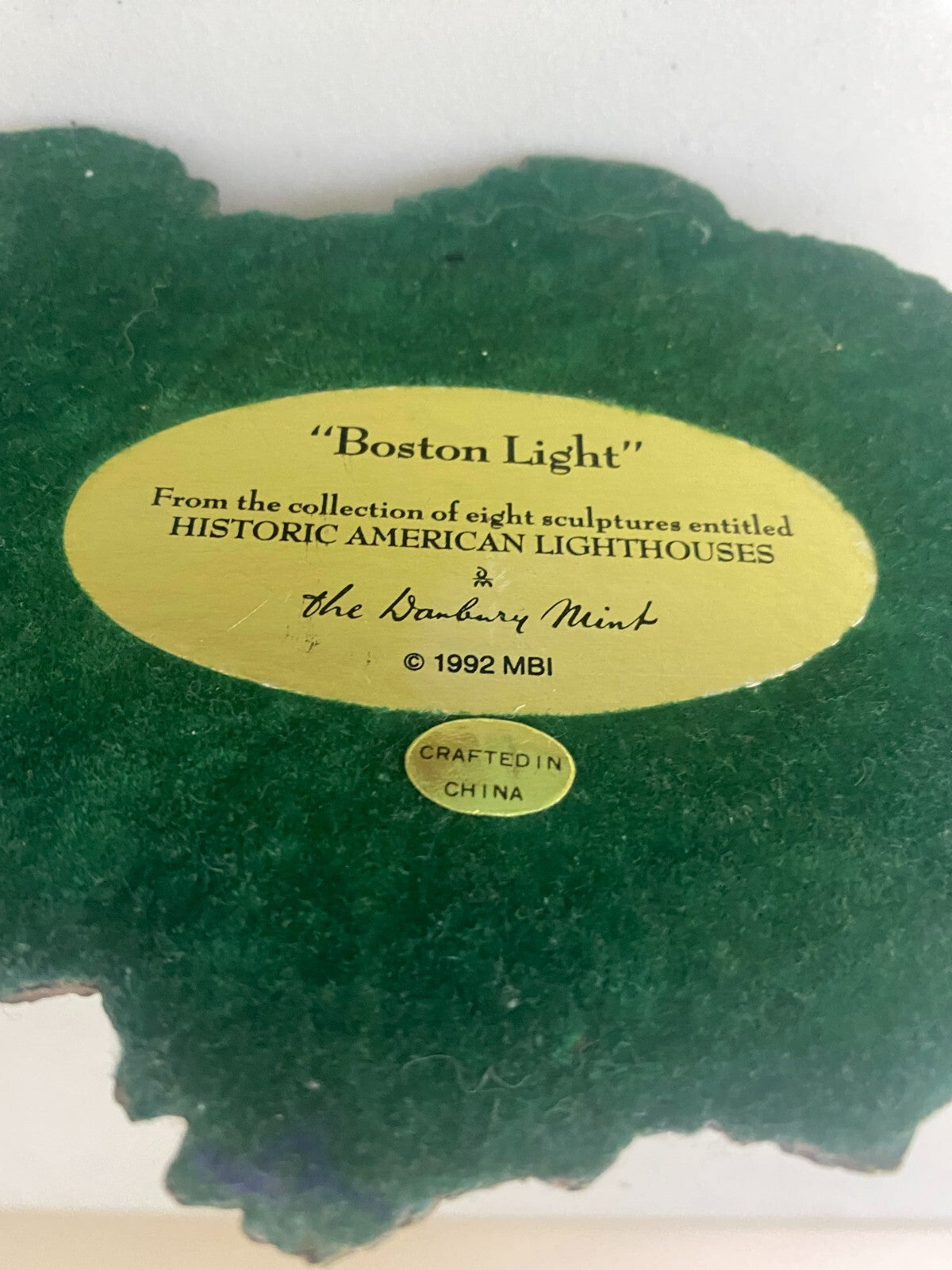 Vintage 1992 The Danbury Mint Boston Lighthouse Sculpture