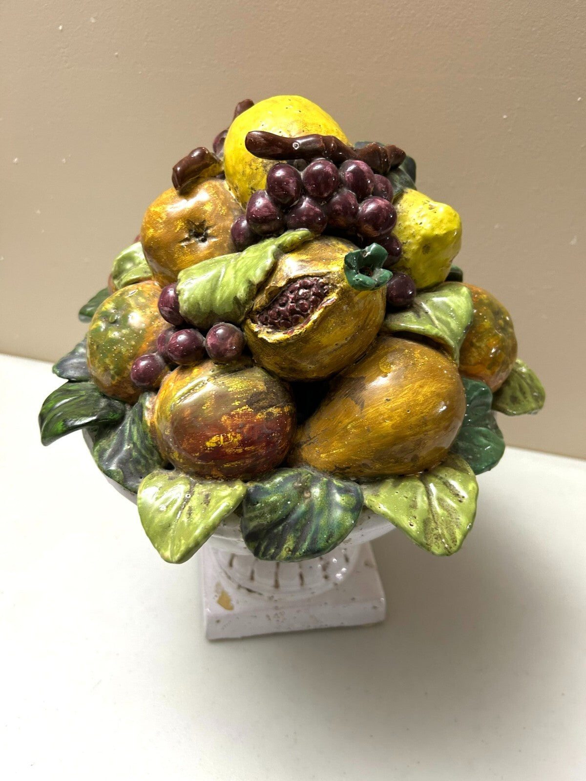 Vintage 14” Italian Tera Cotta Fruit Basket