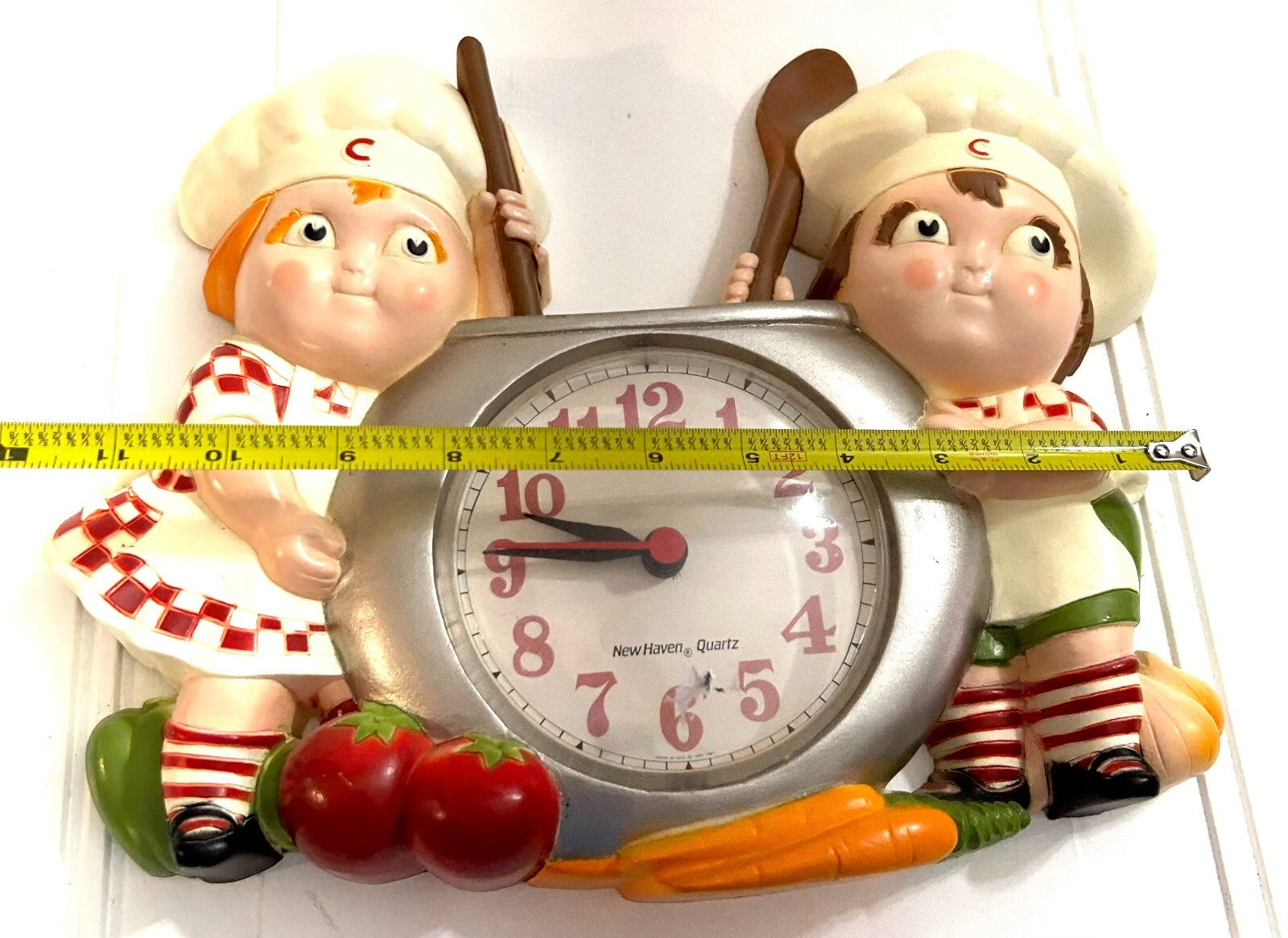 Vintage Campbell Soup Kids Chef Hanging Quartz Battery Operated Clock