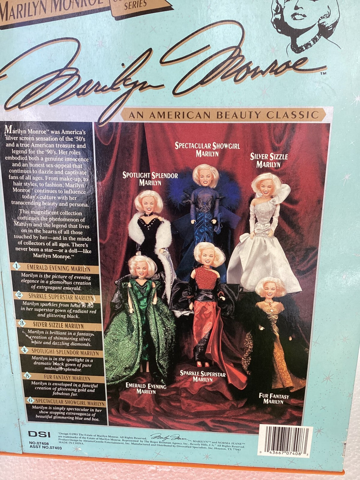 DSI Marilyn Monroe Fur Fantasy Collector Series American Beauty Classic Doll