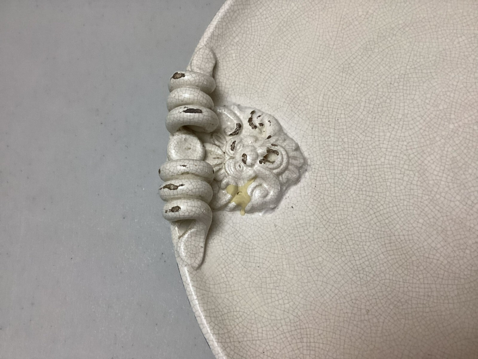 Leona Lavorato A Mano Crackle Glaze Cake Stand 13x5 Inches Made In Italy