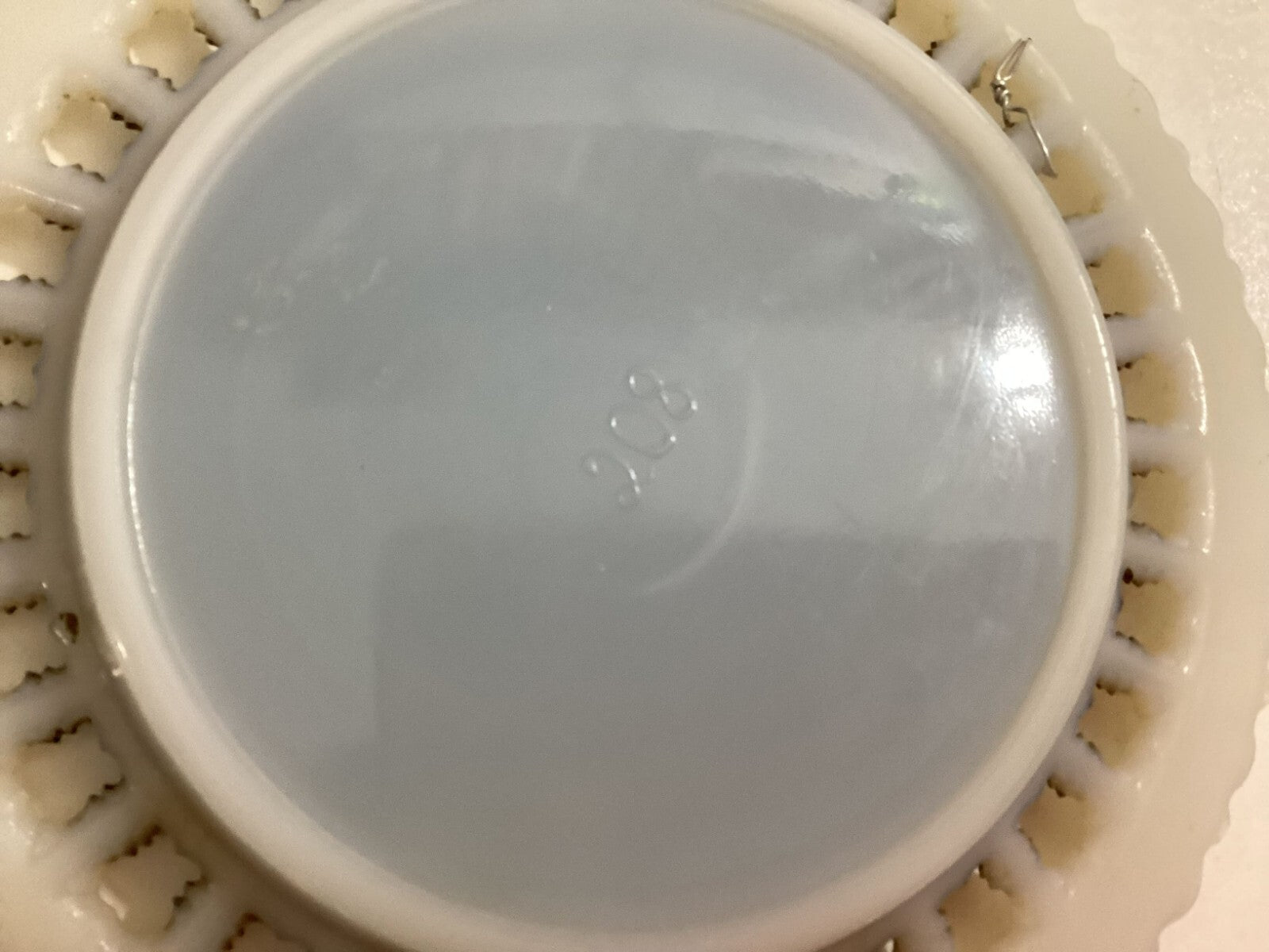 Antique Milk Glass Wall Hanging Plate Picture Decoration