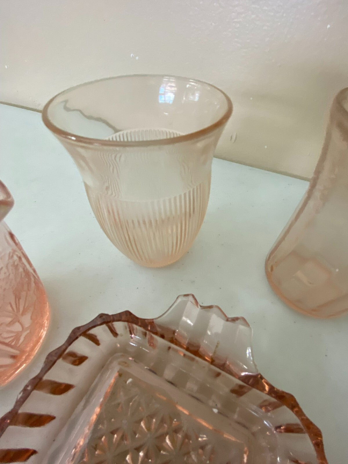 Set Of 5 Serving Depression Glass