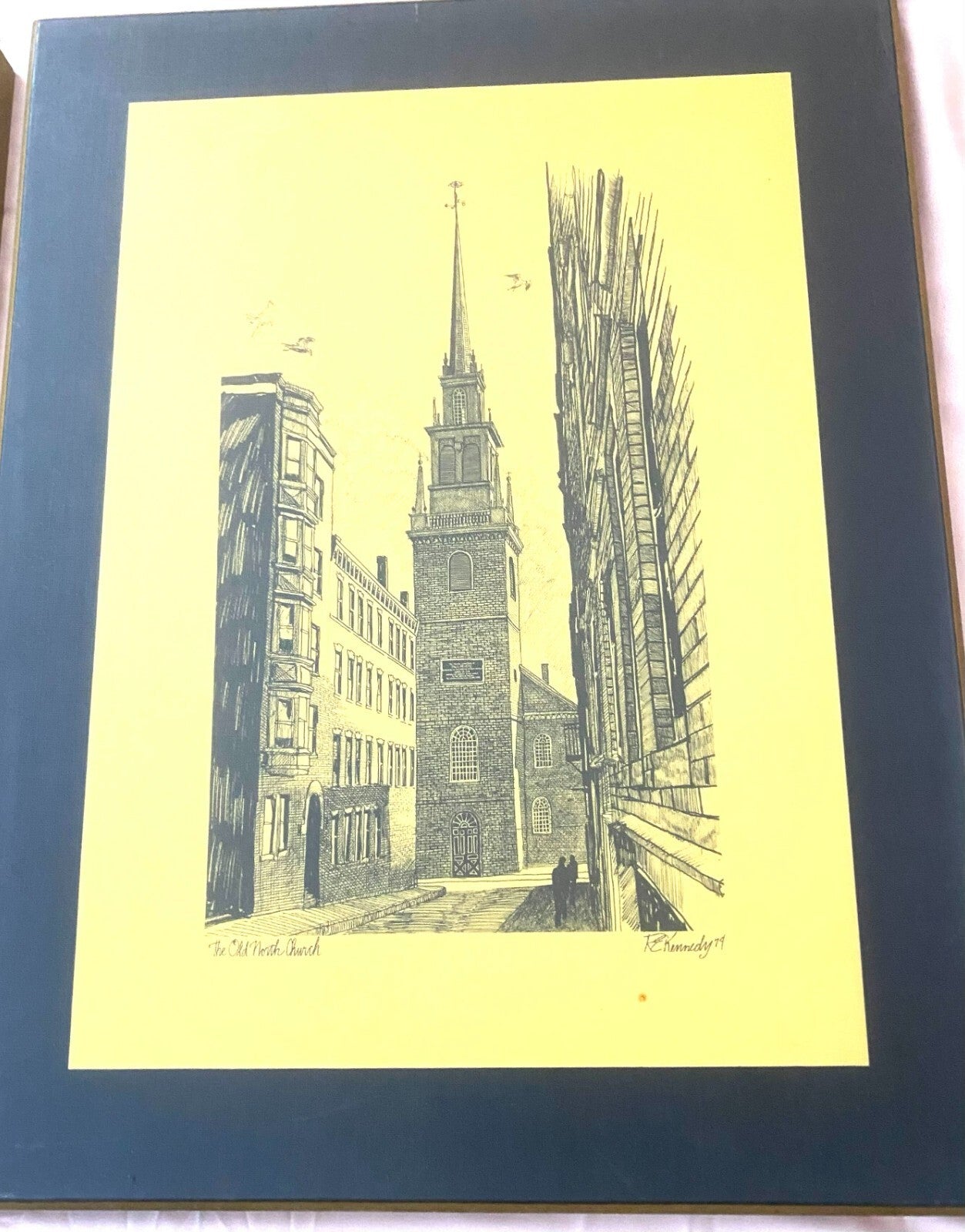 Lot of 4 Laminated Arts Old Boston Series by Robert E. Kennedy