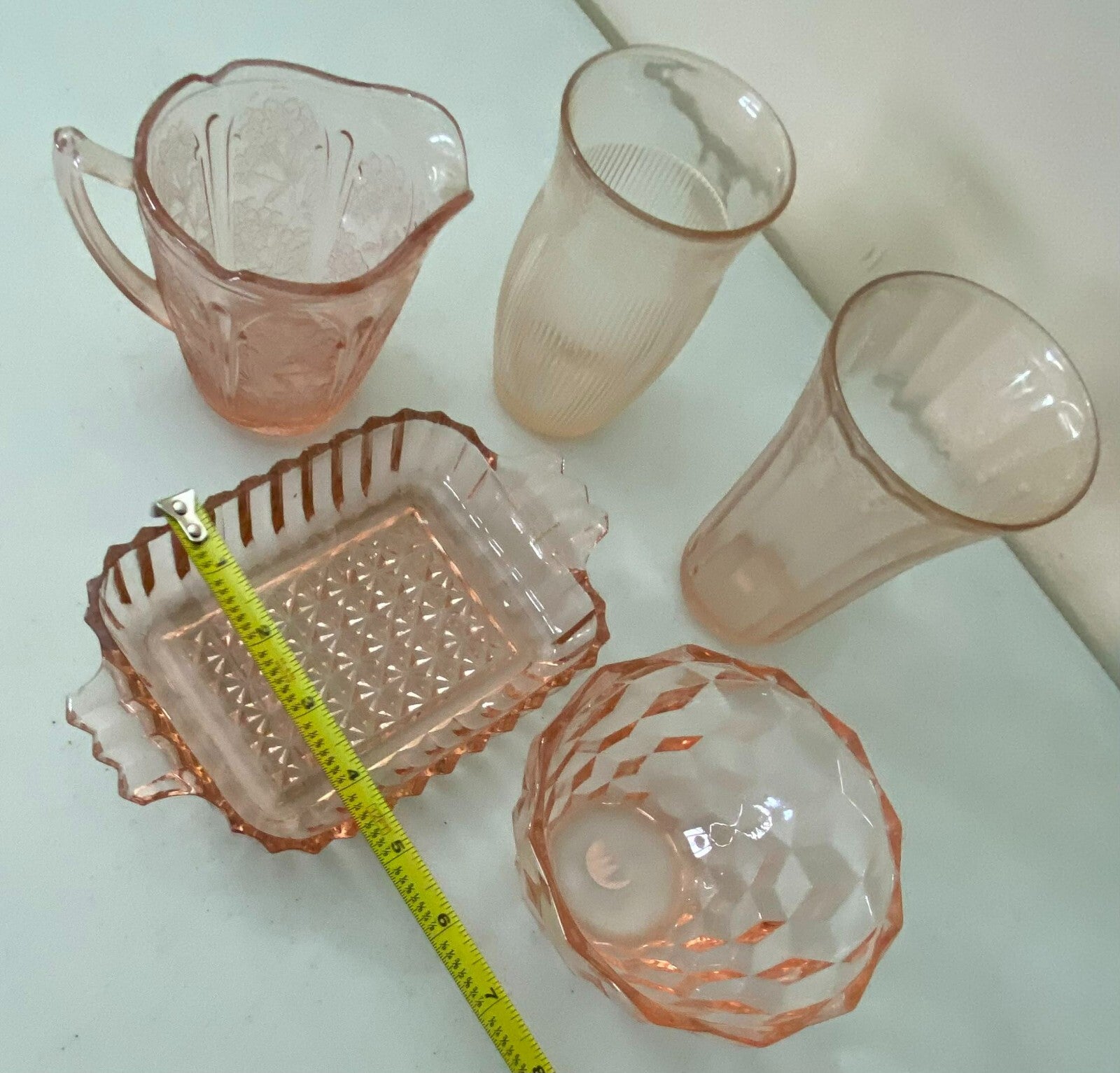 Set Of 5 Serving Depression Glass