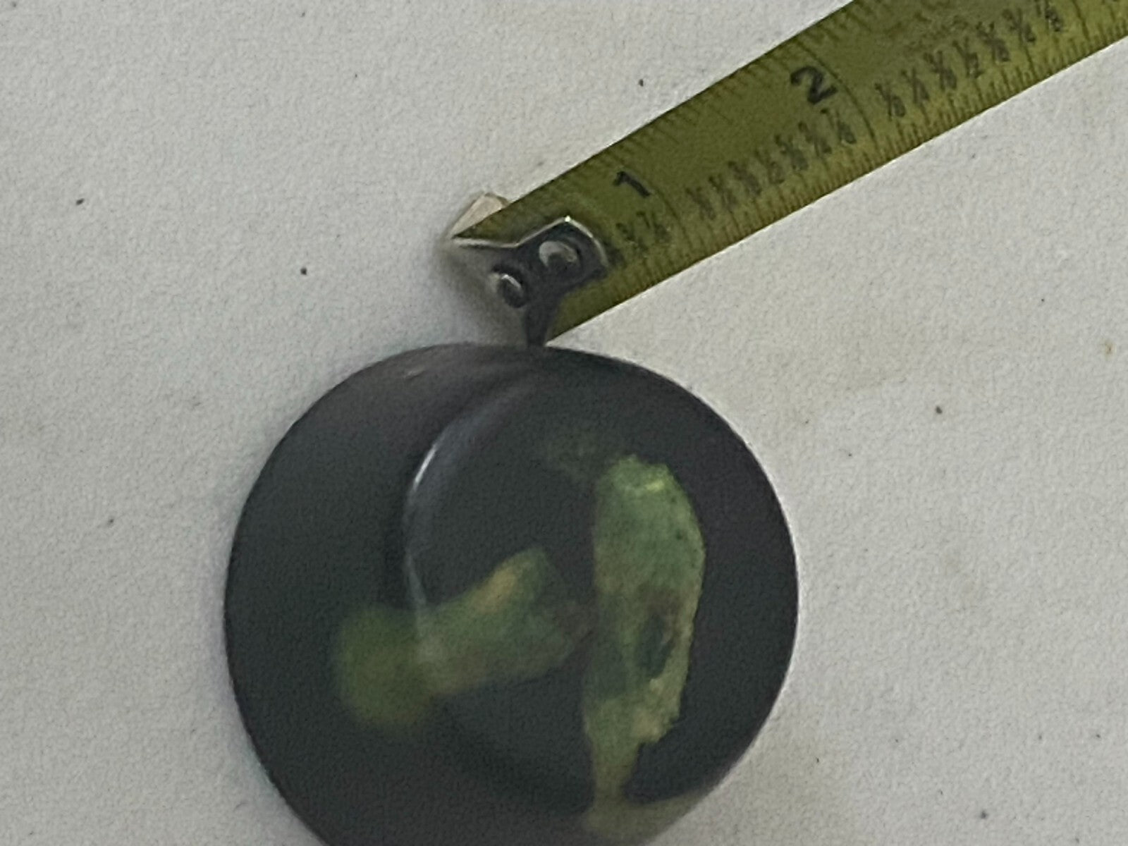 Vintage Joyeria Estrella Bogota Paperweight Green Round Shaped