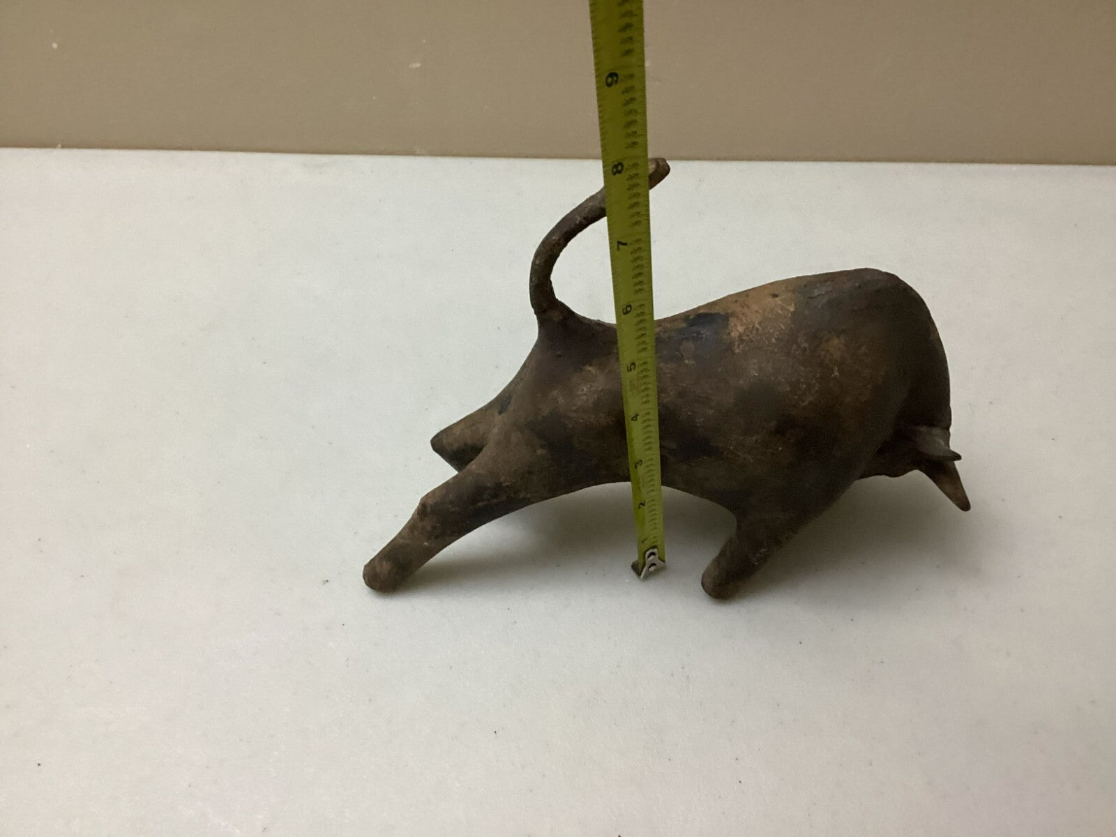 Miyazawa Kanae Iron Japanese Mid Century Fighting bull Sculpture