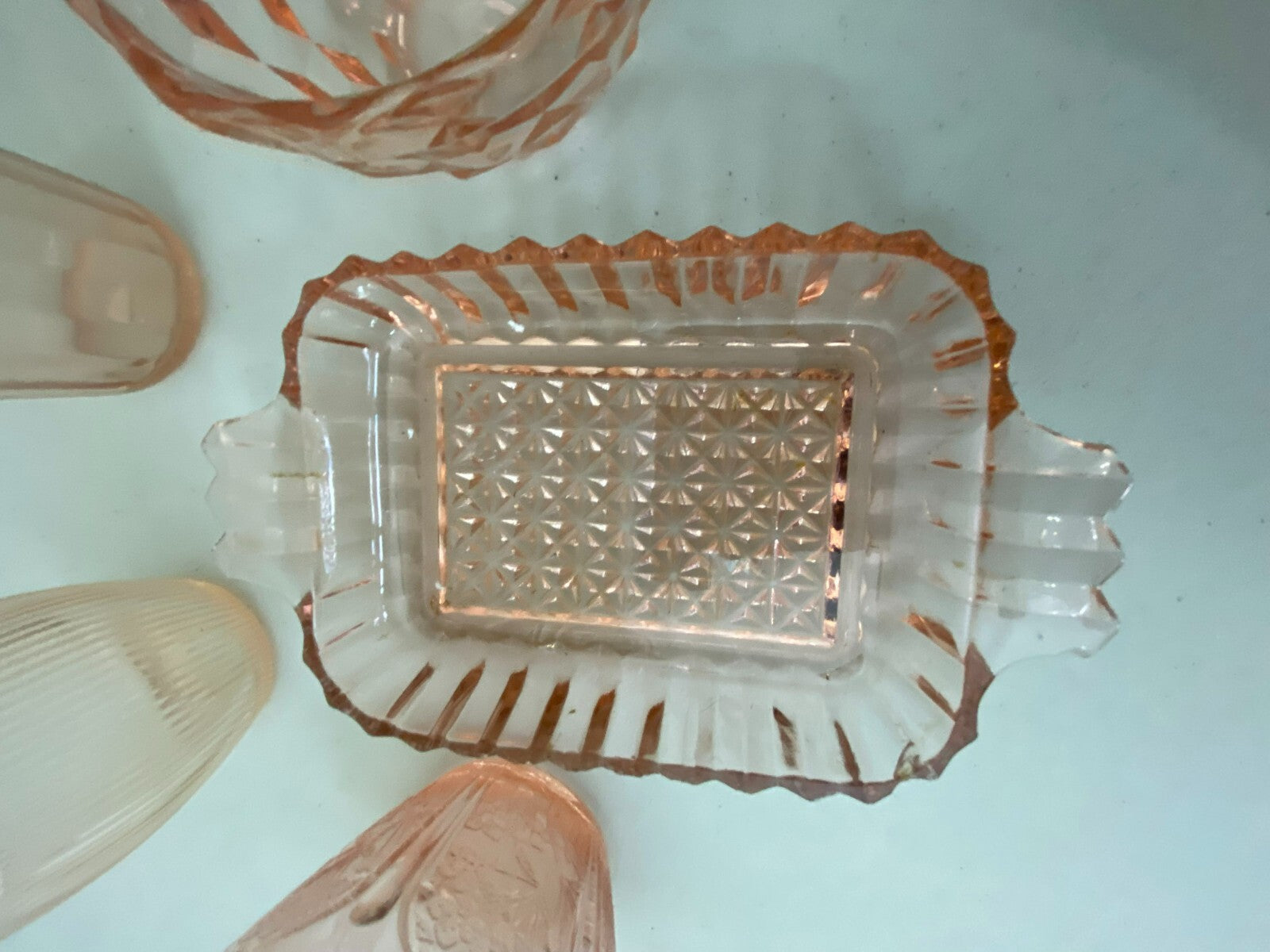 Set Of 5 Serving Depression Glass