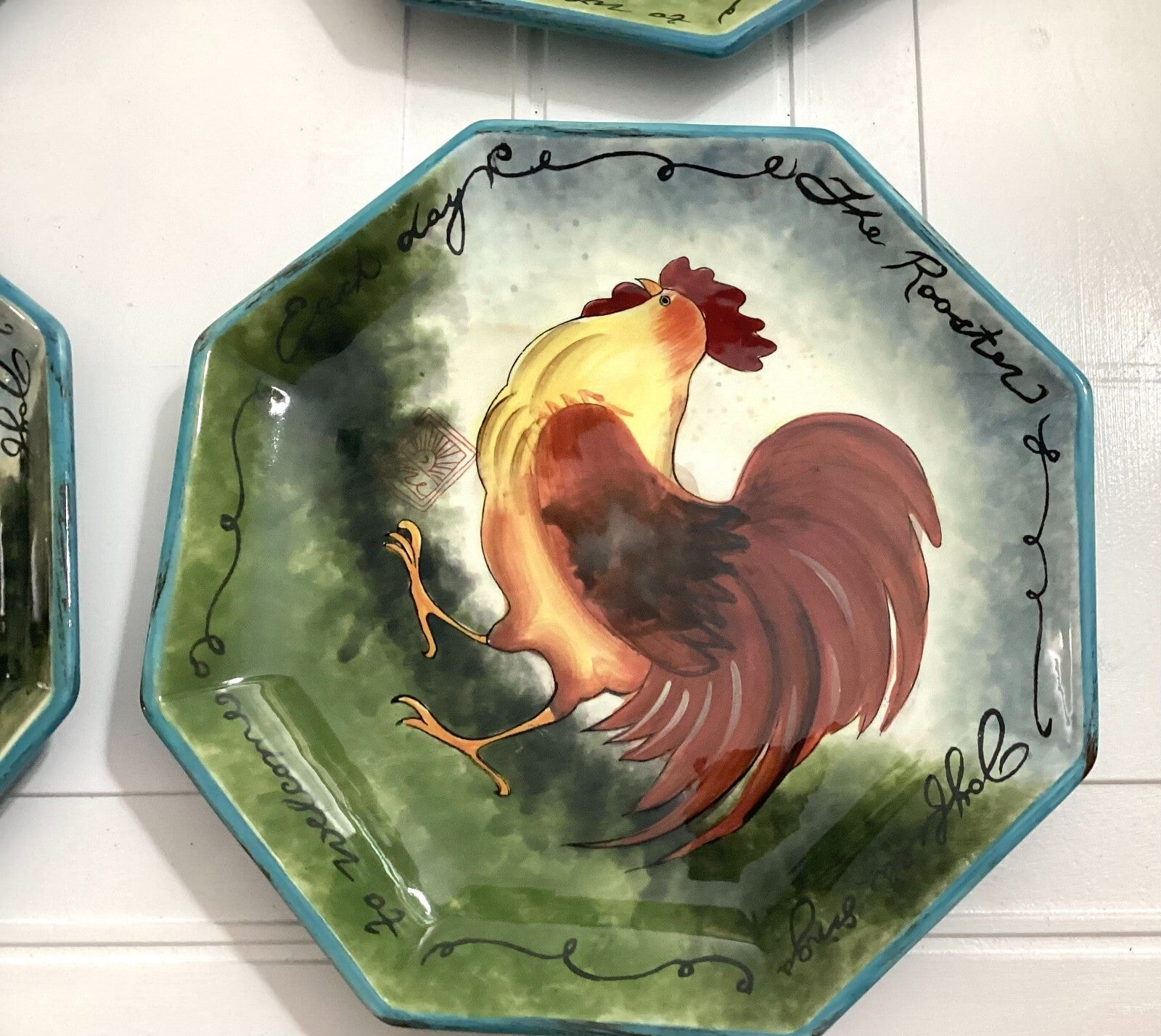Lot Of 4 Susan Winget Certified International Decorative Rooster Plate