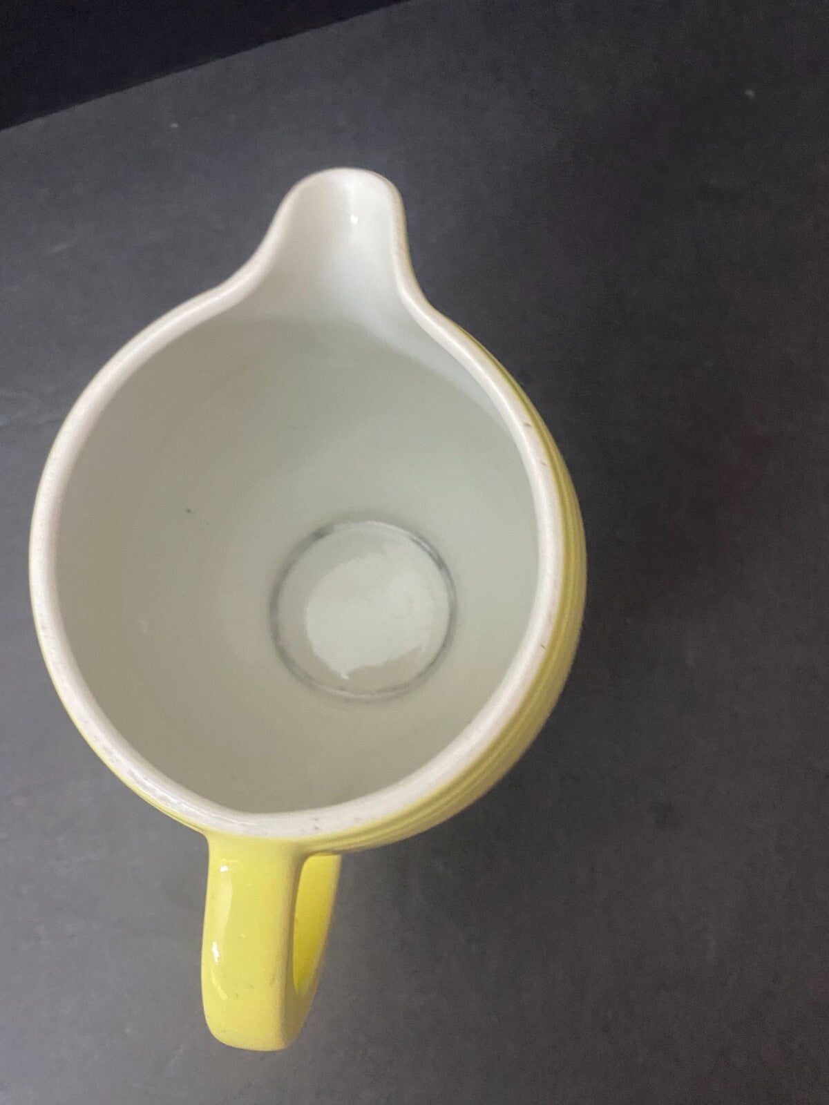 Vintage Hall Pottery Canary Yellow Ceramic Milk Pitcher