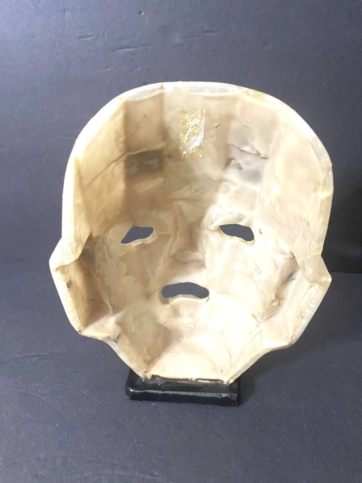 Tessellated White Free Standing Collectible Display Decoration Stone Mask