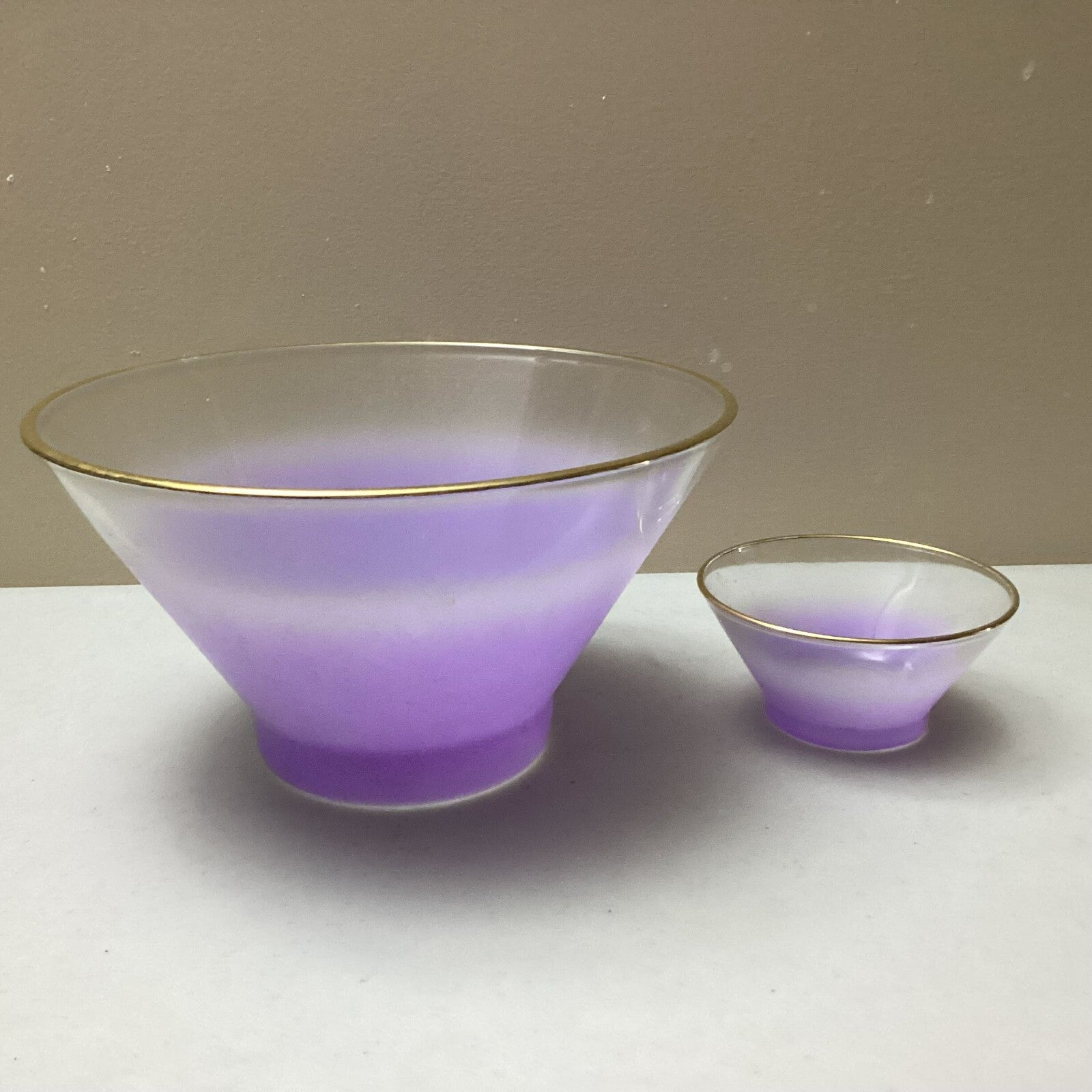 2 Pieces Set Of Vintage Purple Blendo Bowl Set