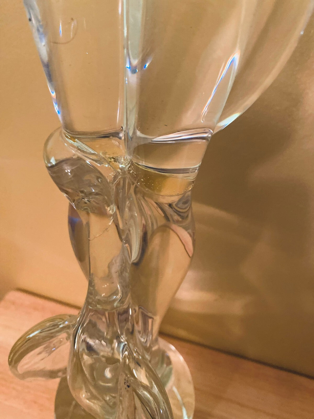 Tall Heavy Murano Glass Sculpture Collectible Display Decoration Girl & Swan