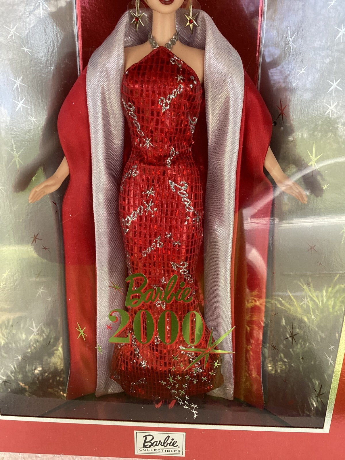 Mattel 27409 Kids Barbie Doll 2000 In Red Dress Collector Edition With Box