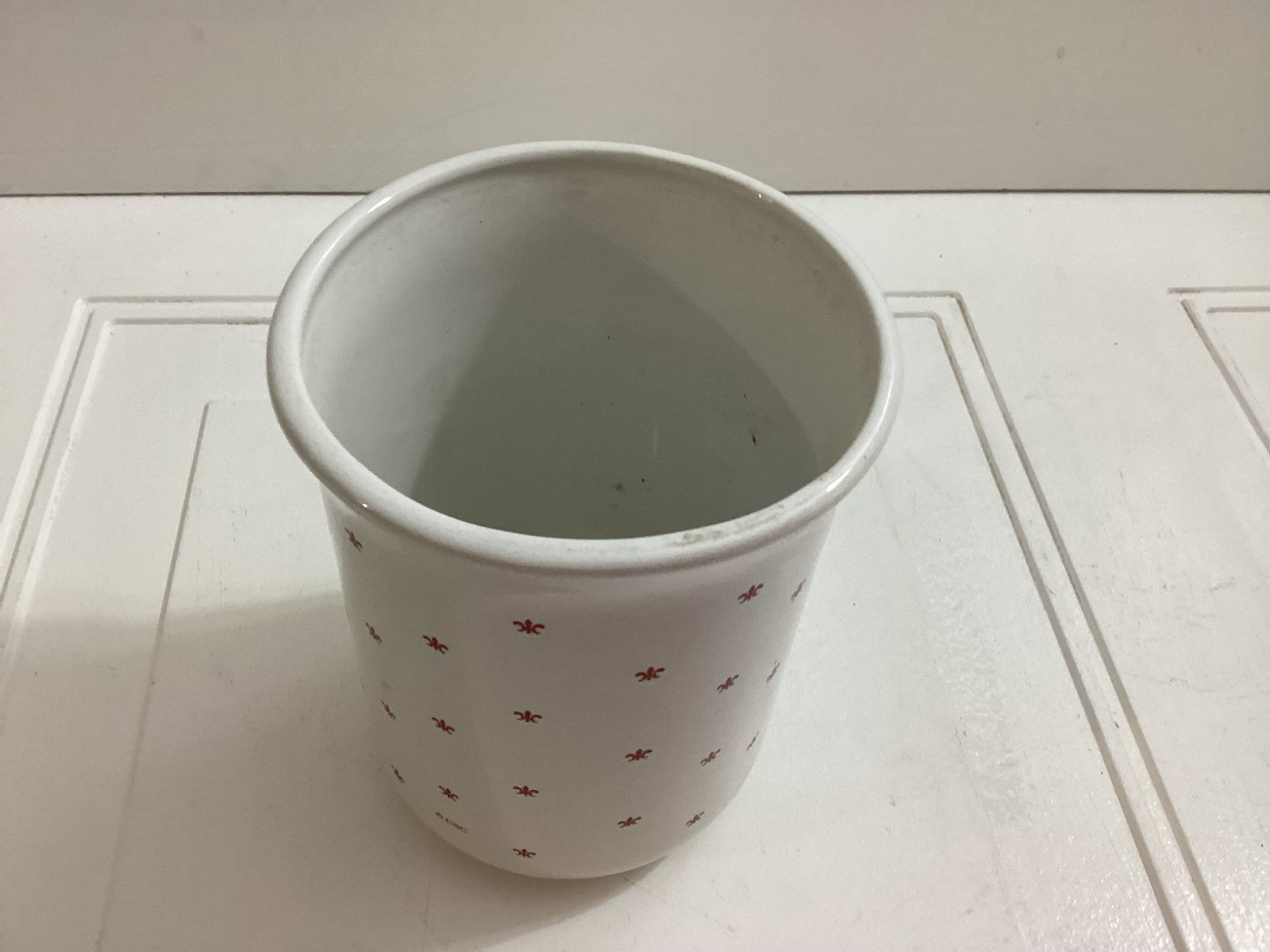 Vintage Campbells White Ceramic Kitchen Utensil Holder