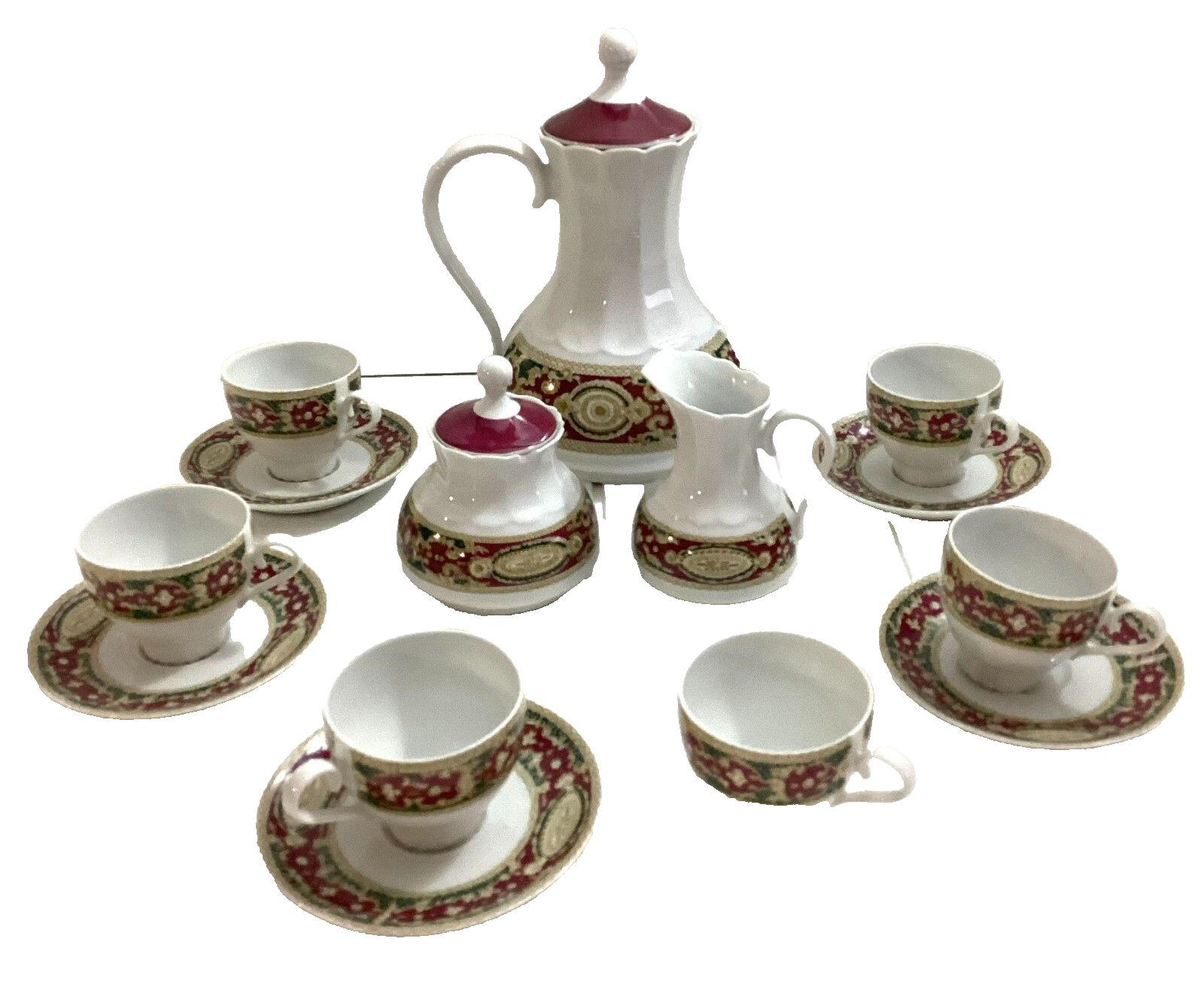 Vintage Edelstein Bavaria Tea Set With Lidded Sugar And Creamer