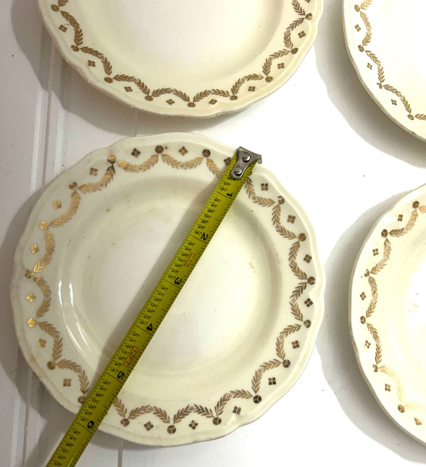 Lot Of 4 Vintage Edwin M knowles China Co. Round Shaped Bread Plate